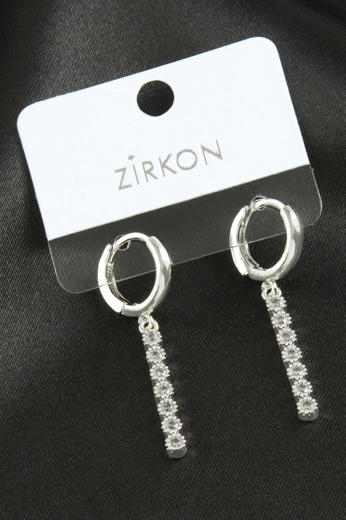 Çubuk Zirkon Taşlı Küpe