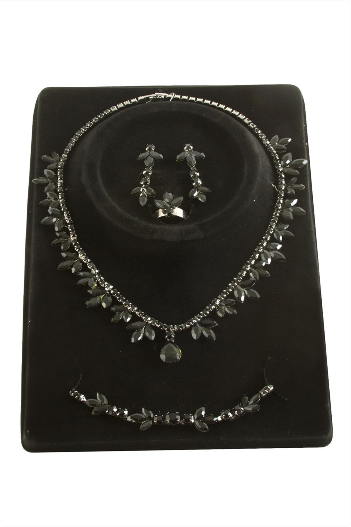 Damla Taşlı Set Kolye