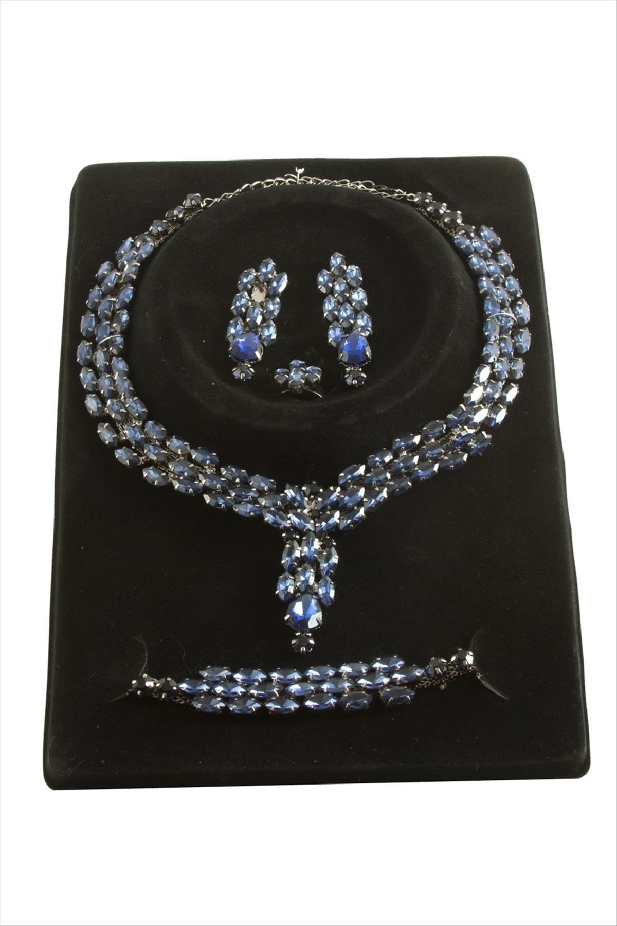 Damla Taşlı Set Kolye