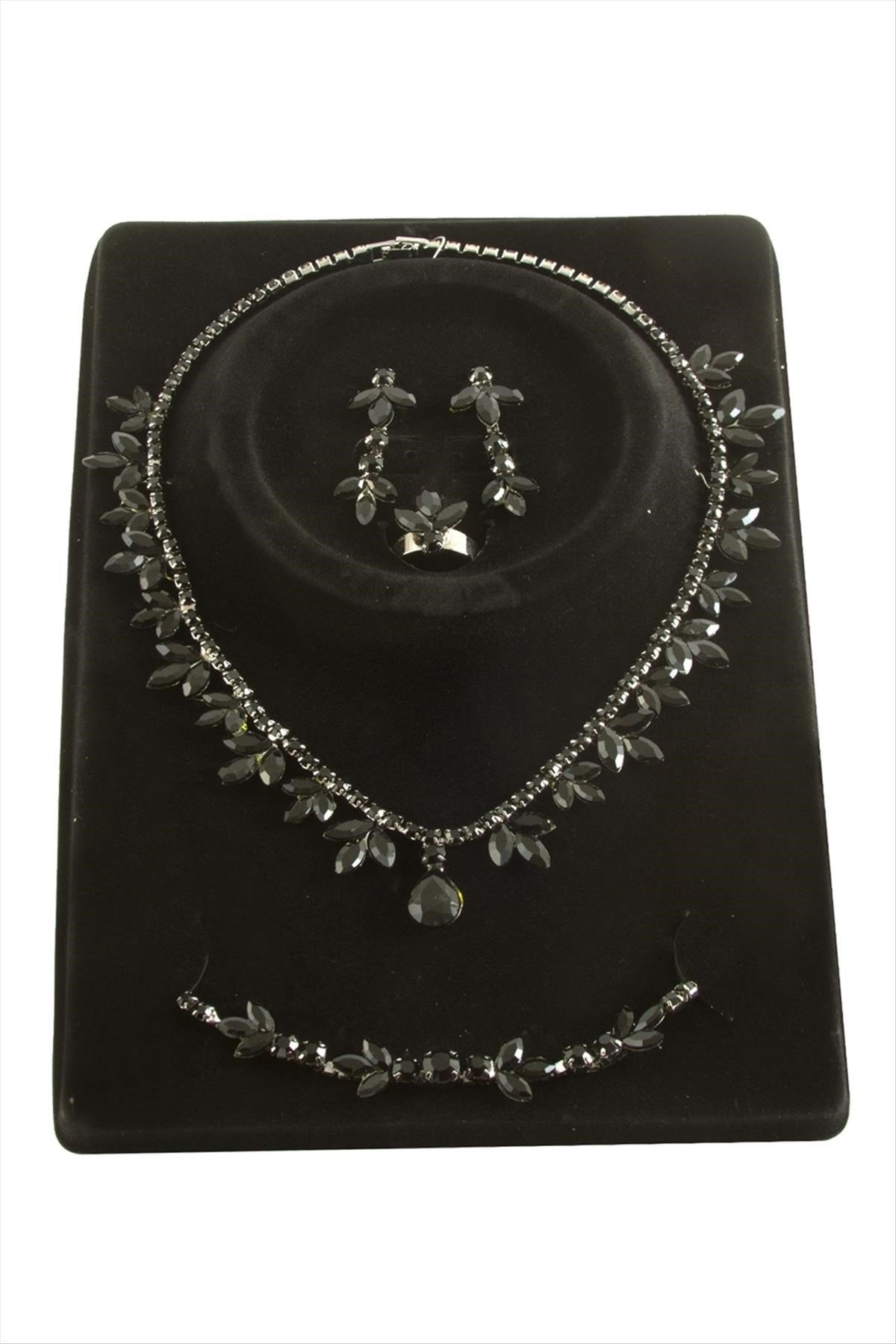 Damla Taşlı Set Kolye