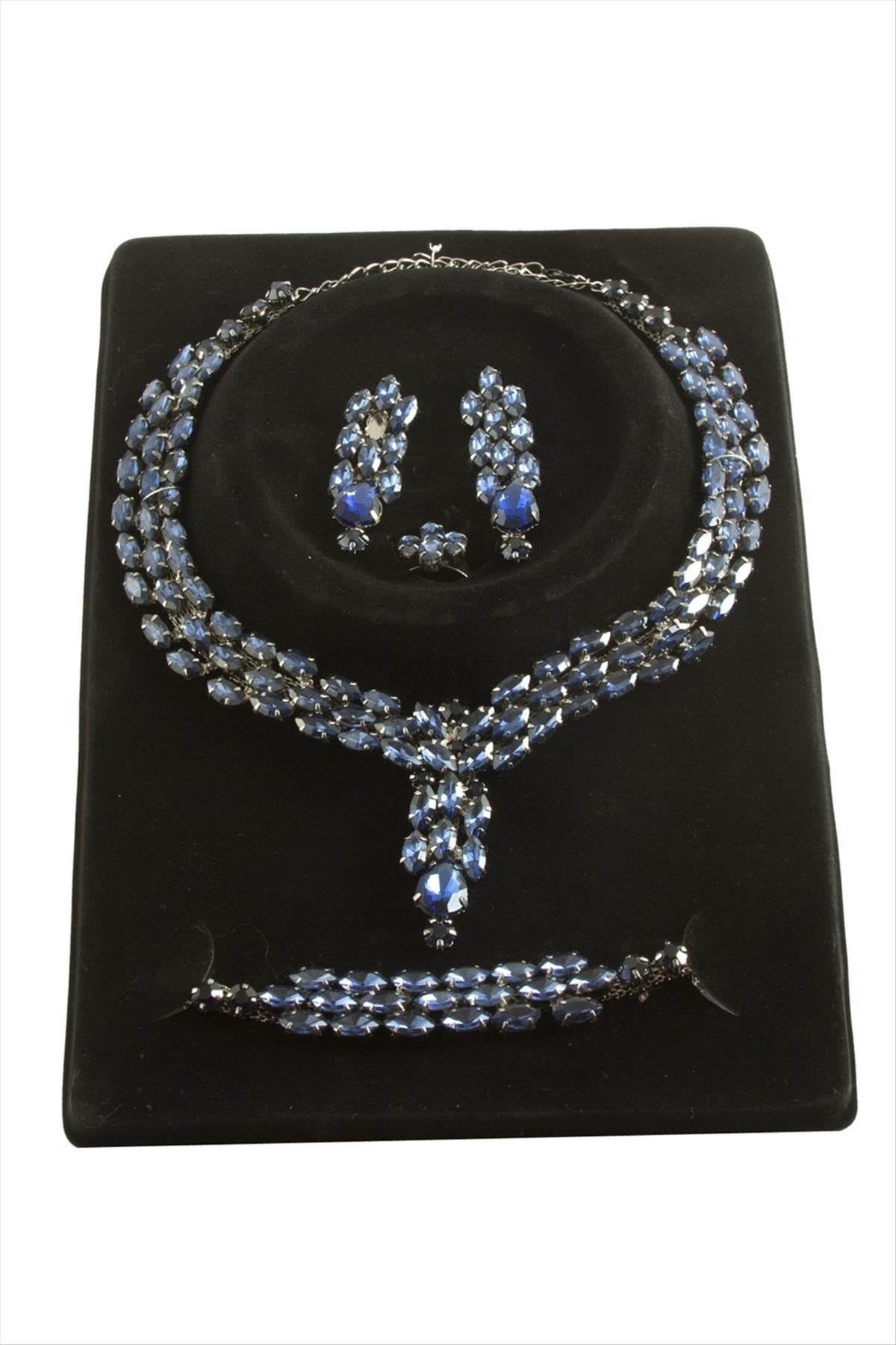 Damla Taşlı Set Kolye