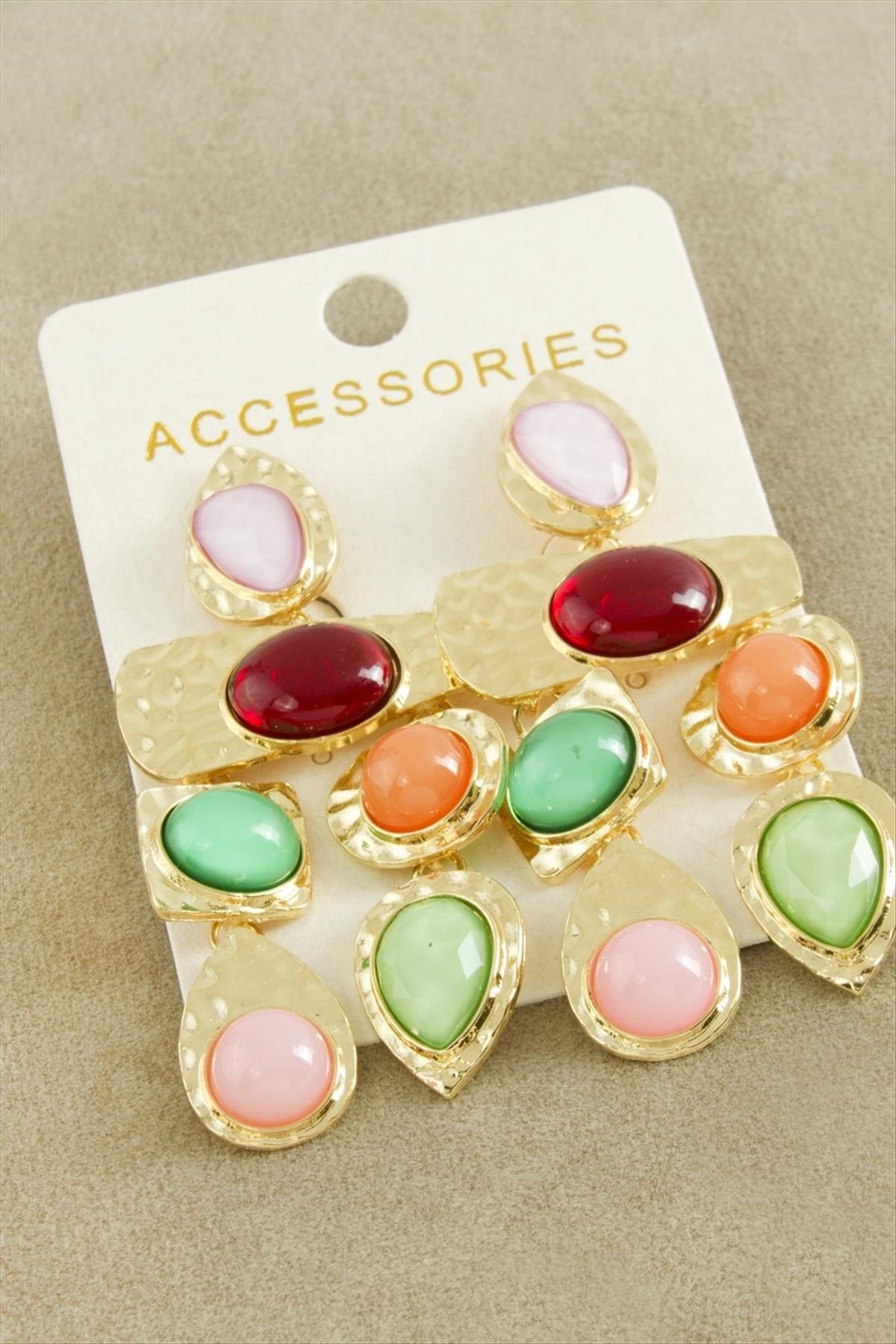 Damla Taşlı Zr Model Küpe