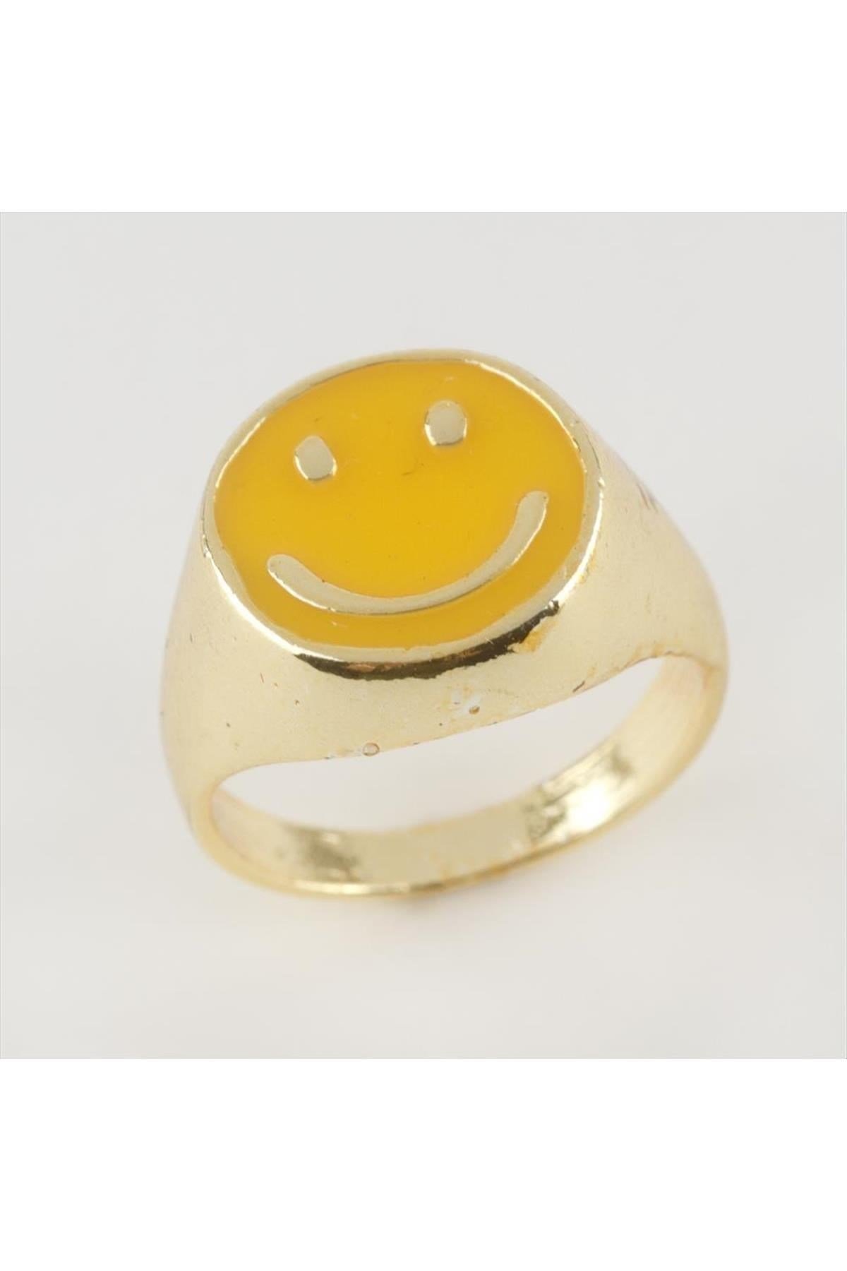 Emoji Figürlü Mineli Yüzük
