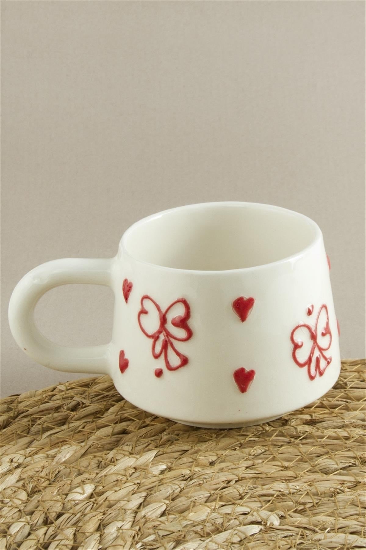 Fiyong Desenli Seramik Kupa