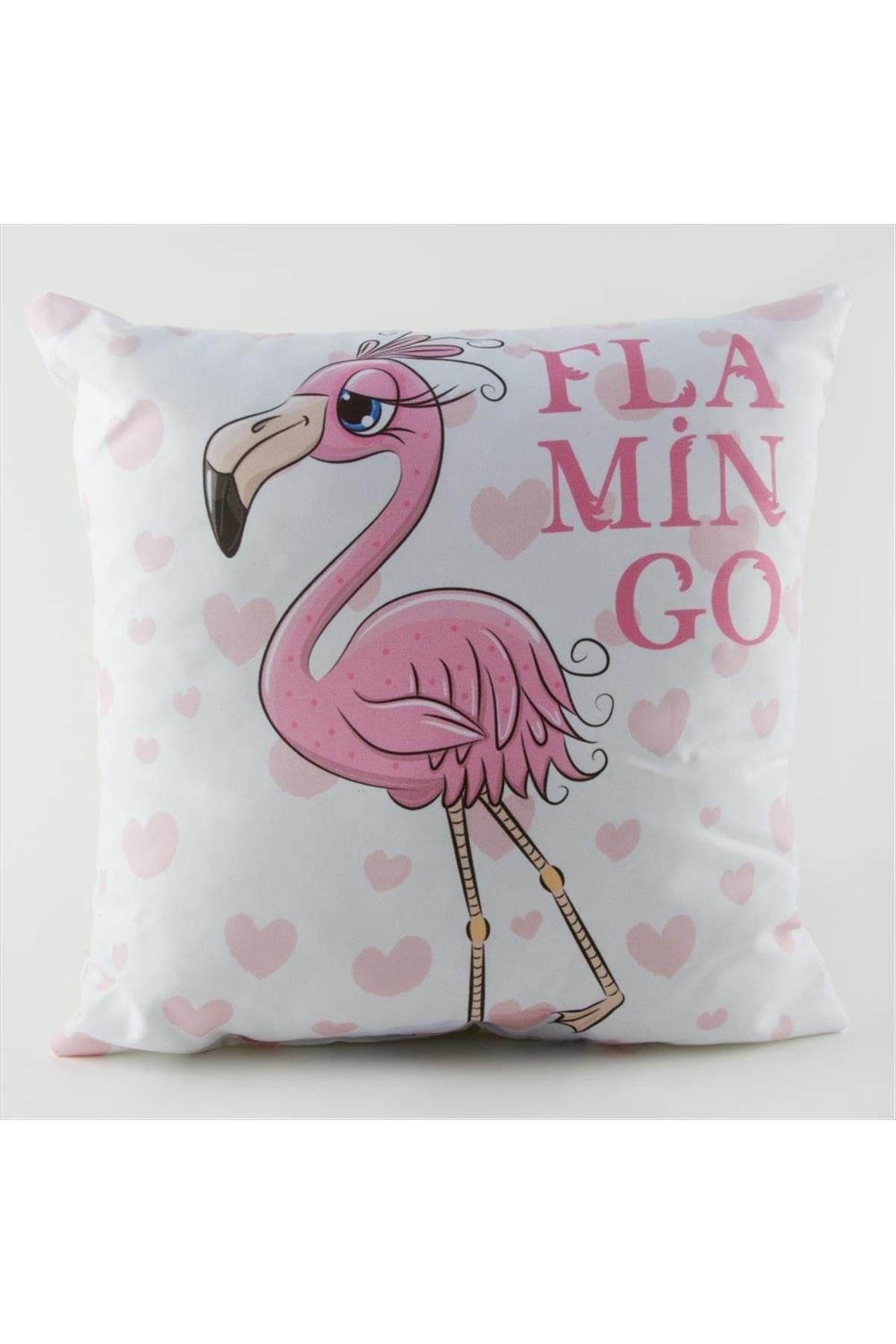 Flamingo Figürlü Puf Yastık