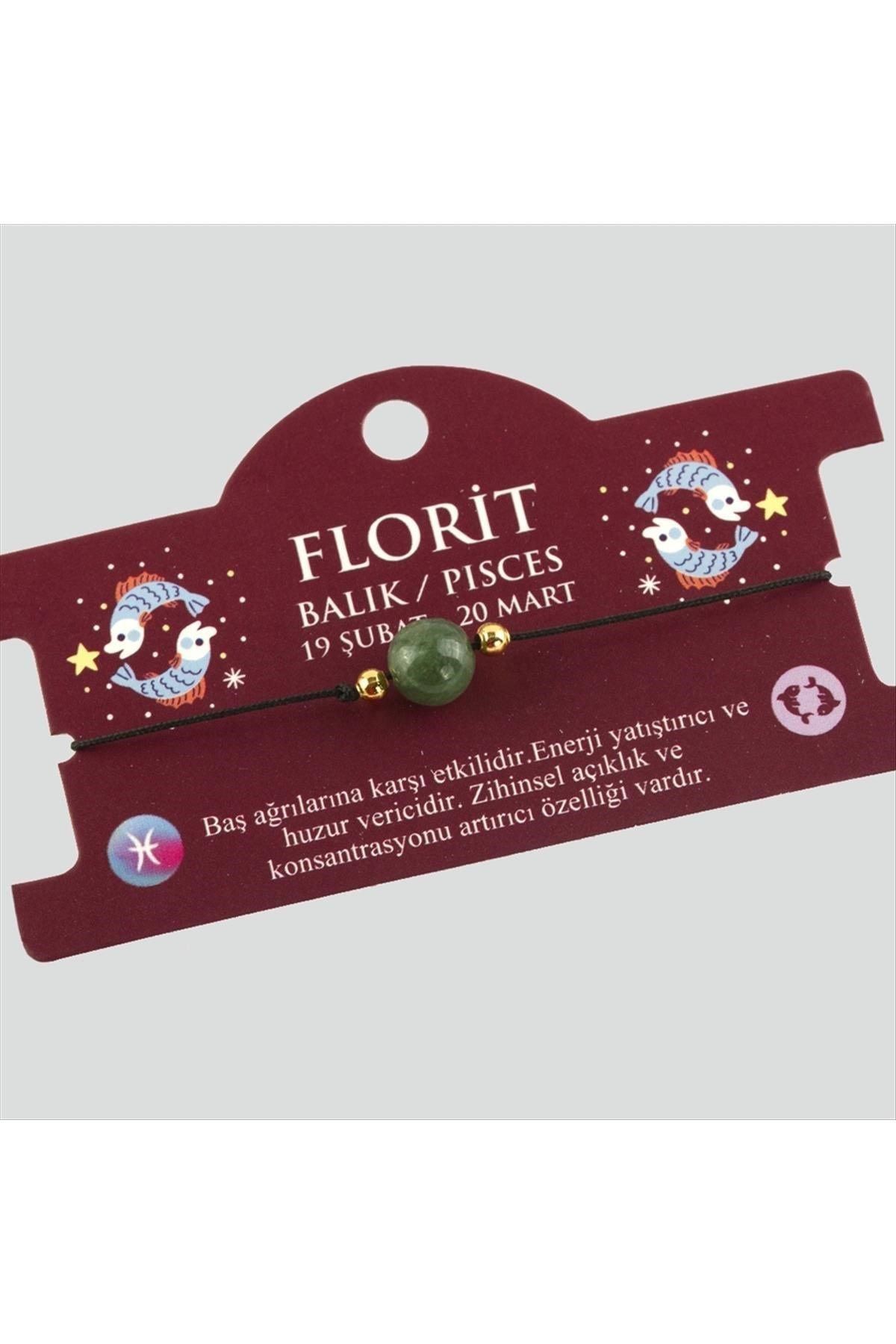 Florit Doğal Taşlı Balık Burç Bileklik