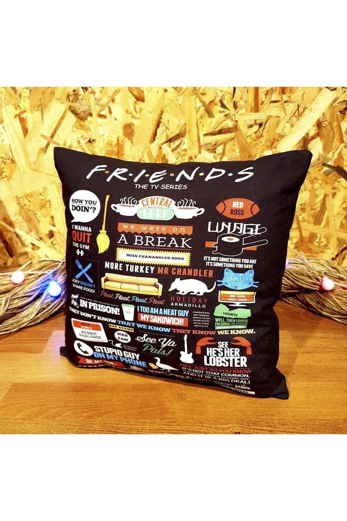 Friends Arkadaş Figürlü Puf Yastık
