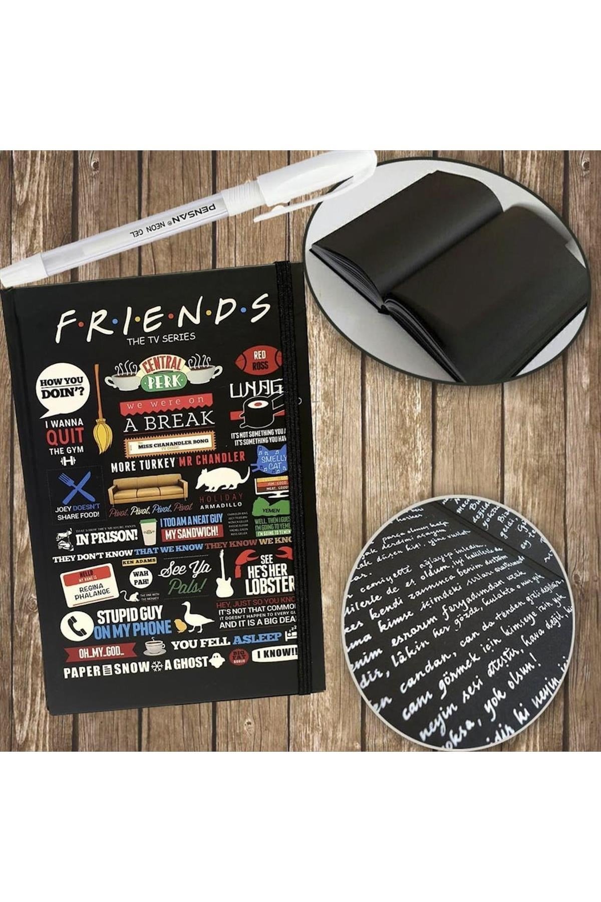 Friends Arkadaş Yazılı Özel Tasarım Defter ve Kalem