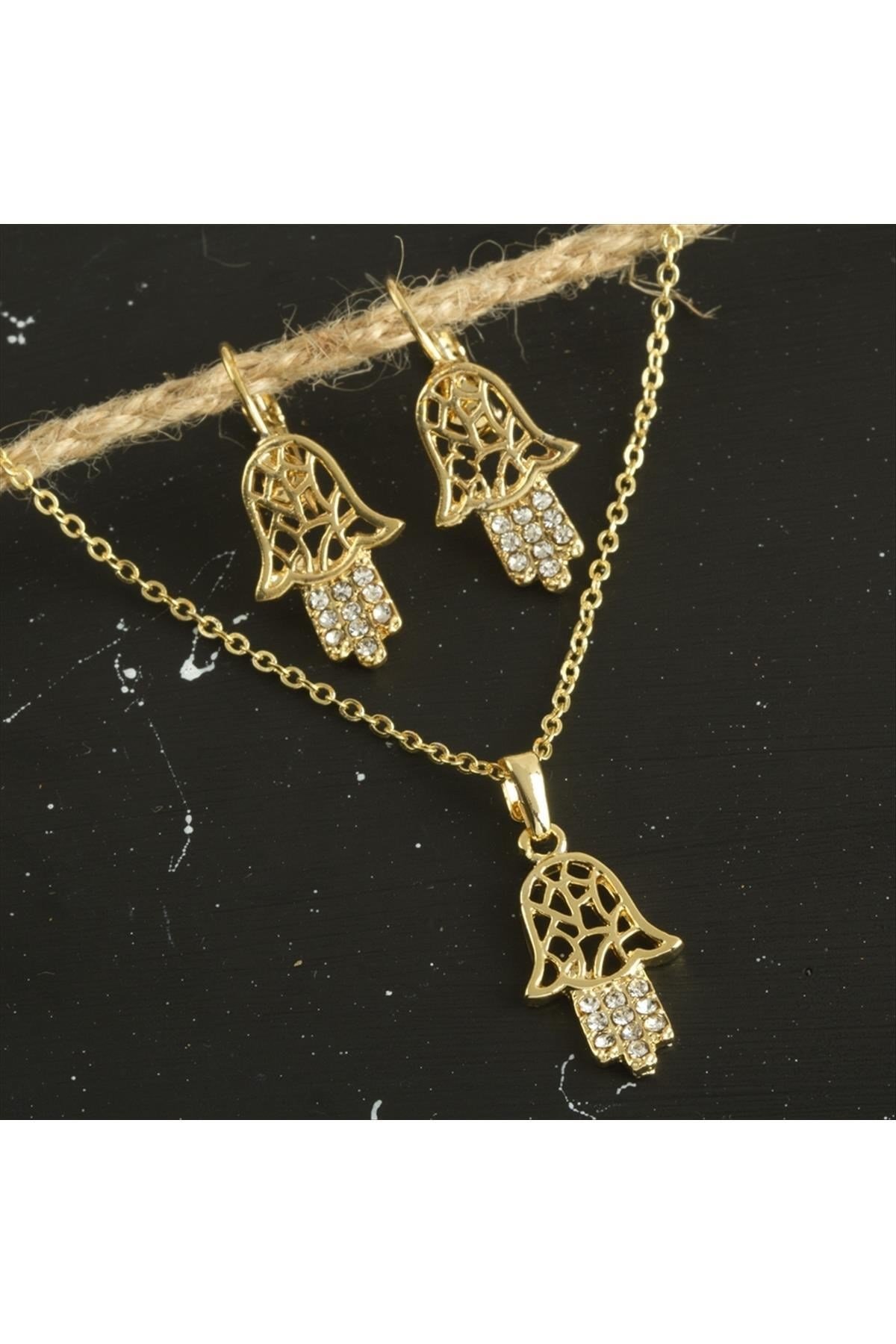 Ftm Taşlı Set Kolye