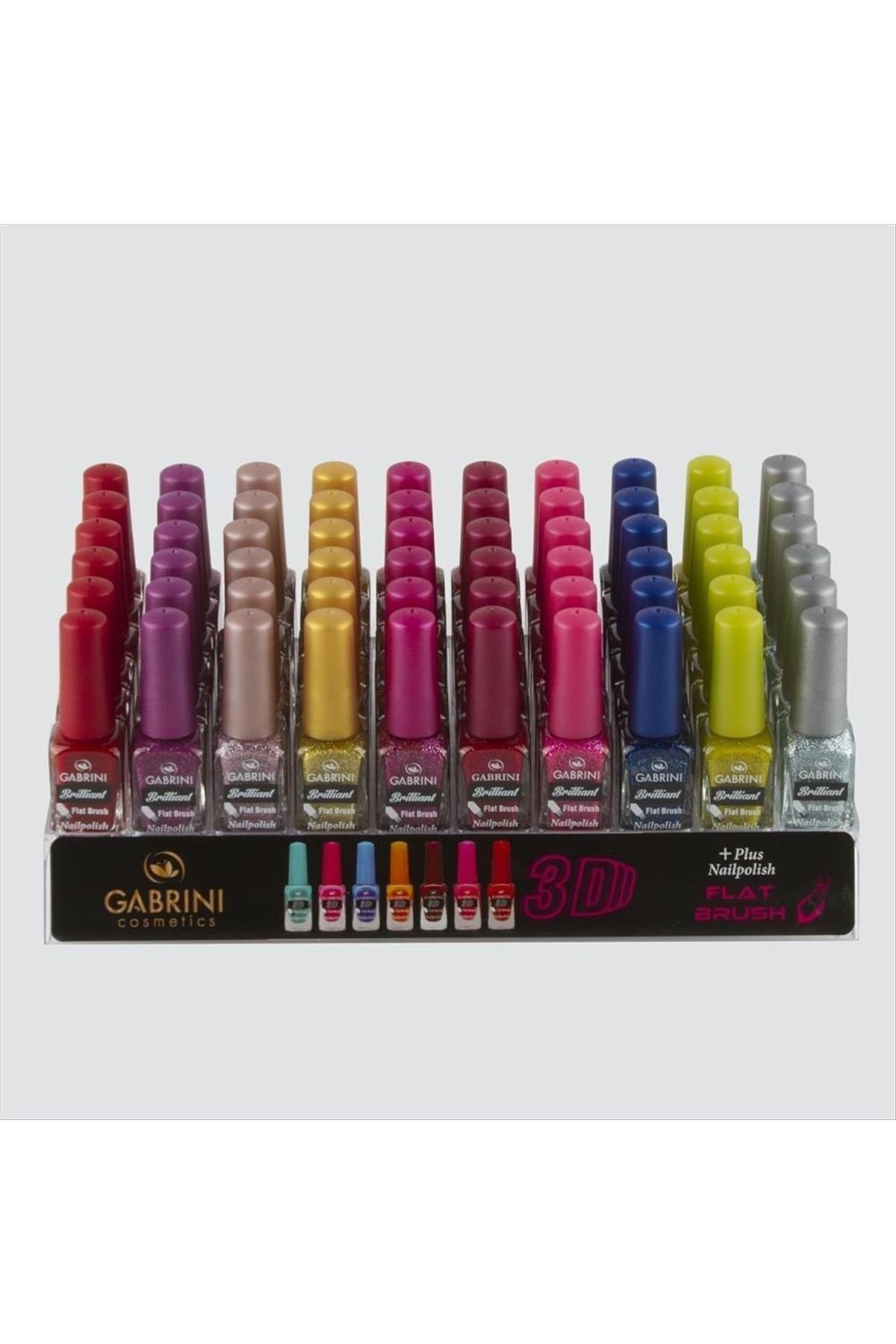 Gabrini Brilliant Flat Brush Oje (Simli Oje)