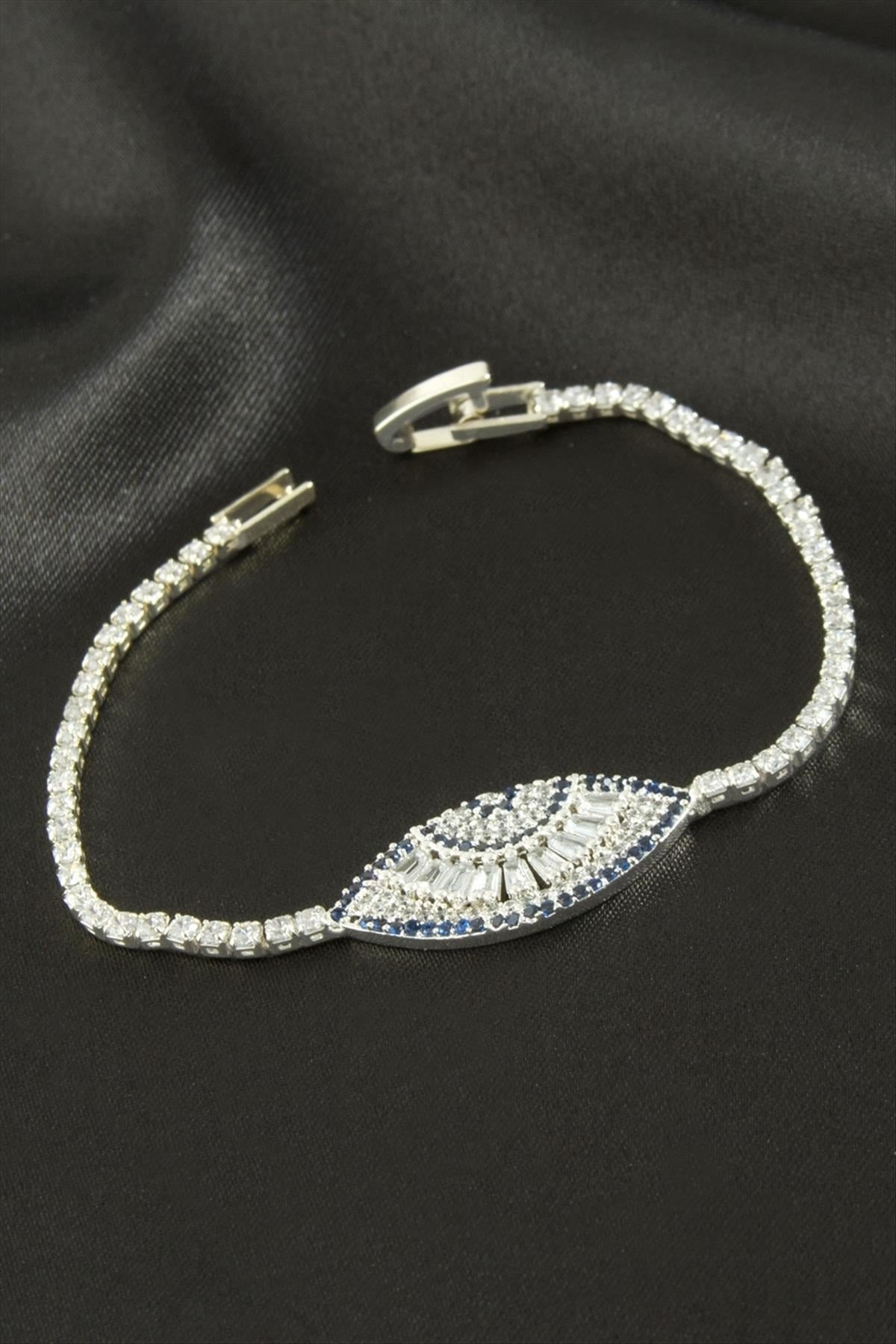 Göz Zirkon Taşlı Çocuk Bileklik 16 cm