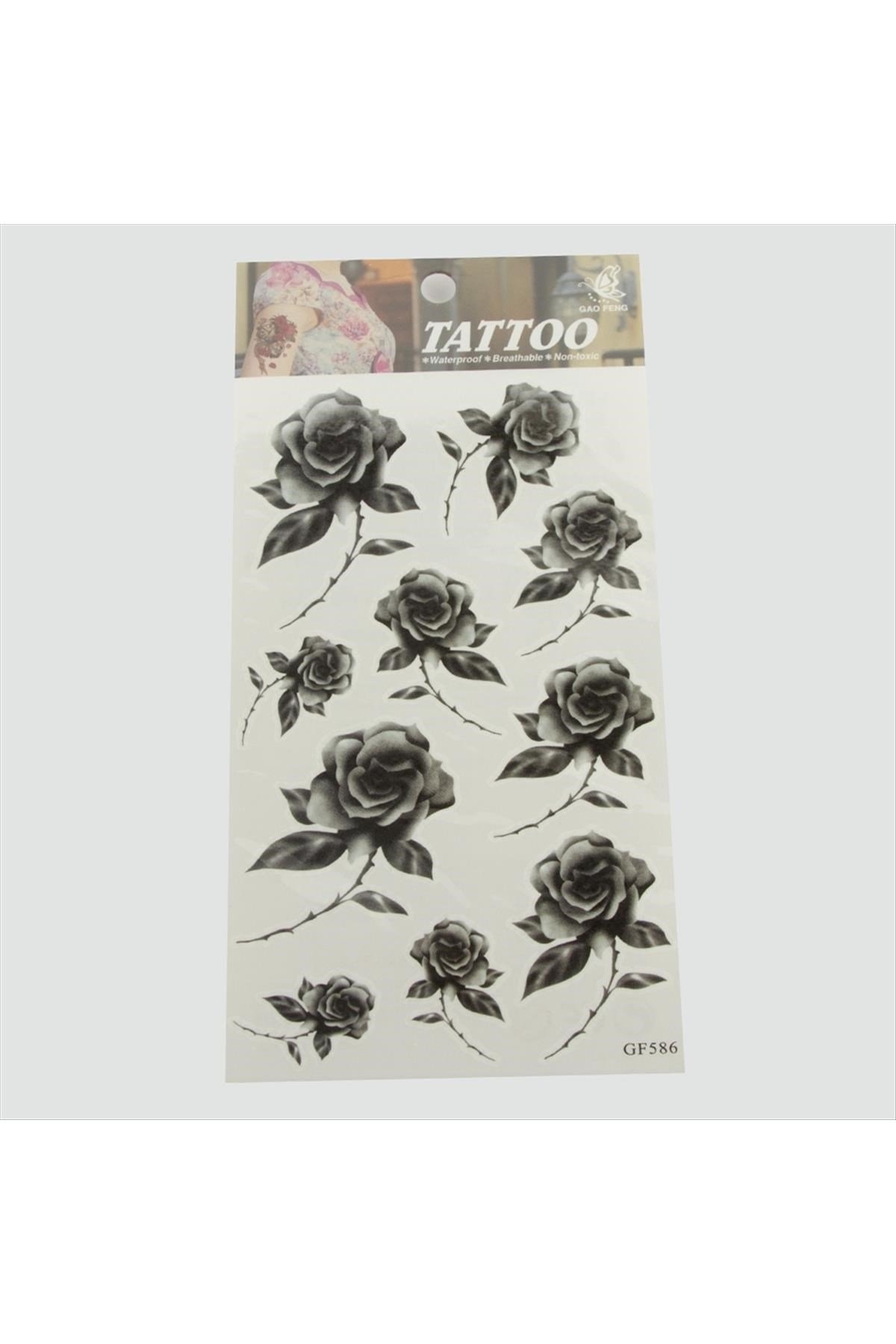 Gül Tattoo Dövme Sticker