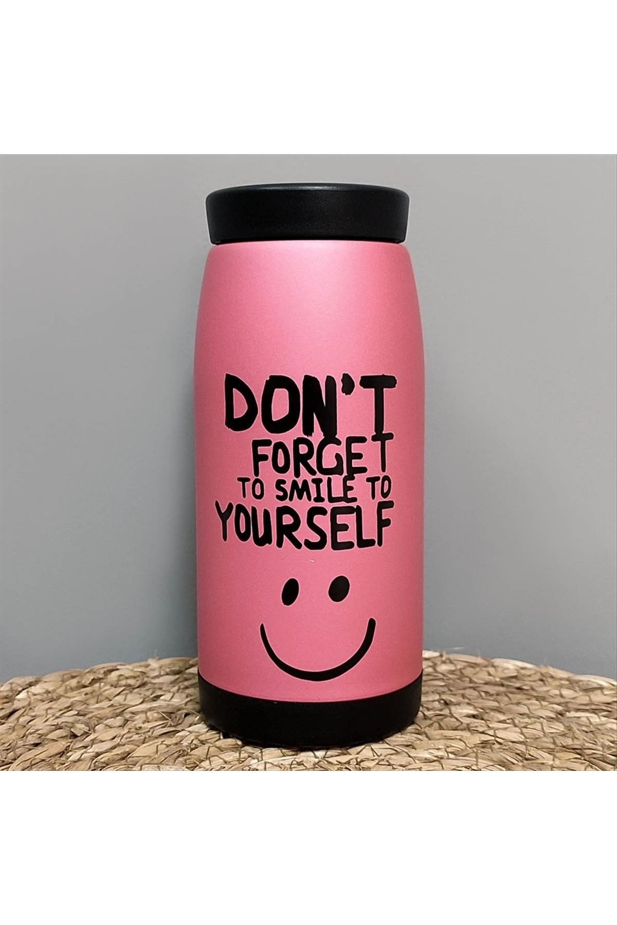 Gülümsemeyi Unutma (Dont Forget To Smile) Yazılı Paslanmaz Çelik Termos