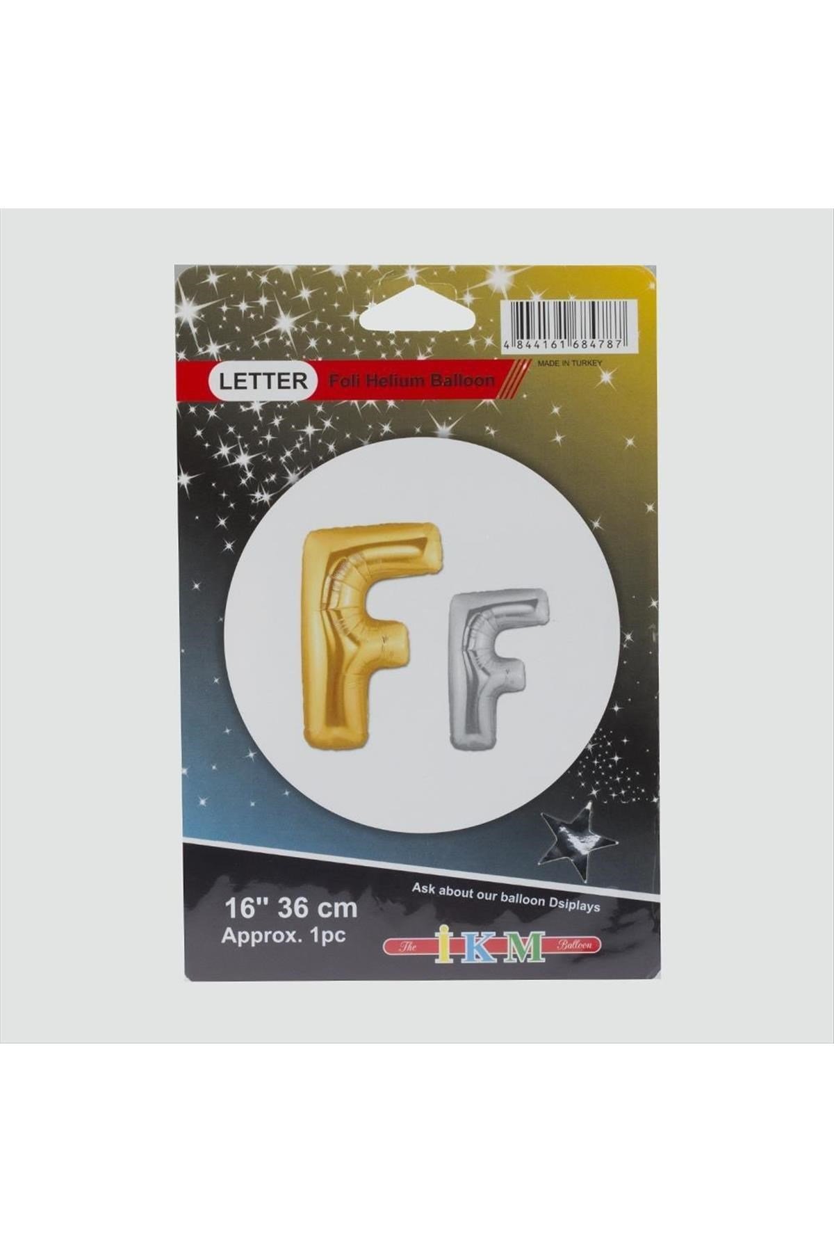 Gümüş Renkli 16*36 Harfli Folyo Balon
