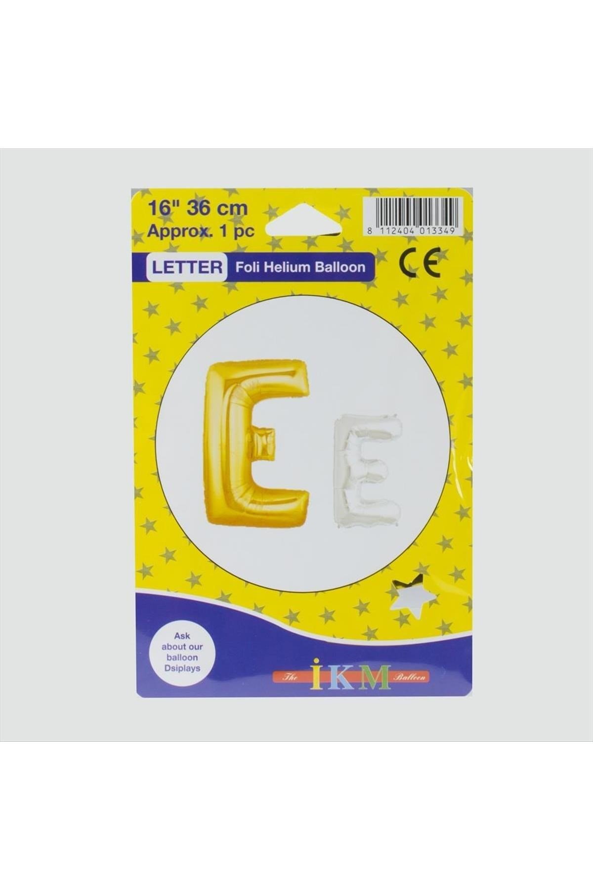 Gümüş Renkli 16*36 Harfli Folyo Balon