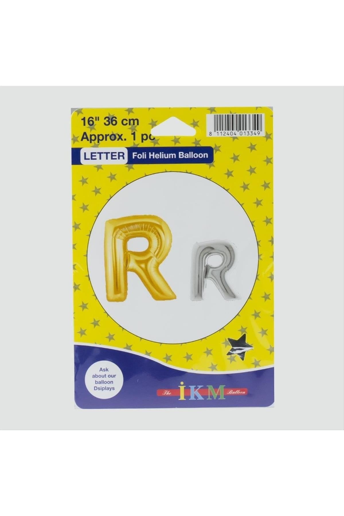 Gümüş Renkli 16*36 Harfli Folyo Balon