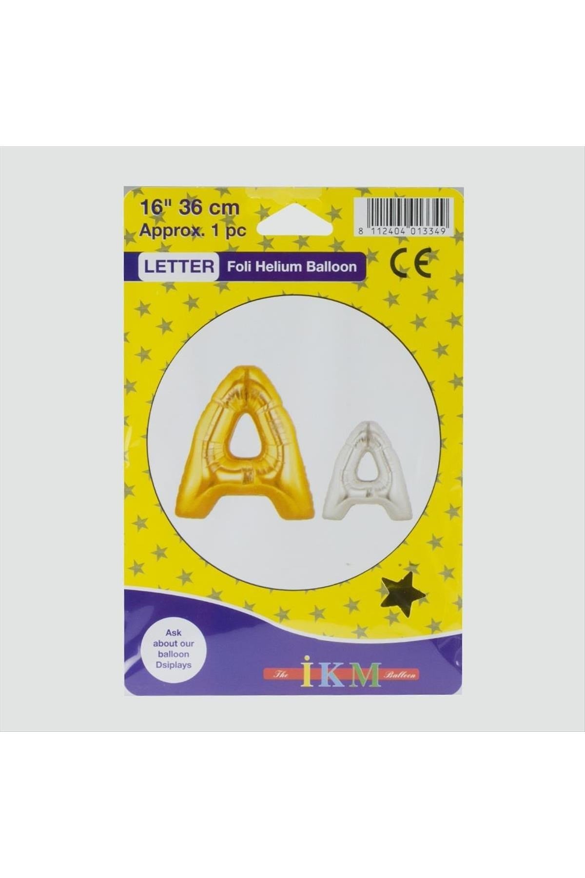 Gümüş Renkli 16*36 Harfli Folyo Balon