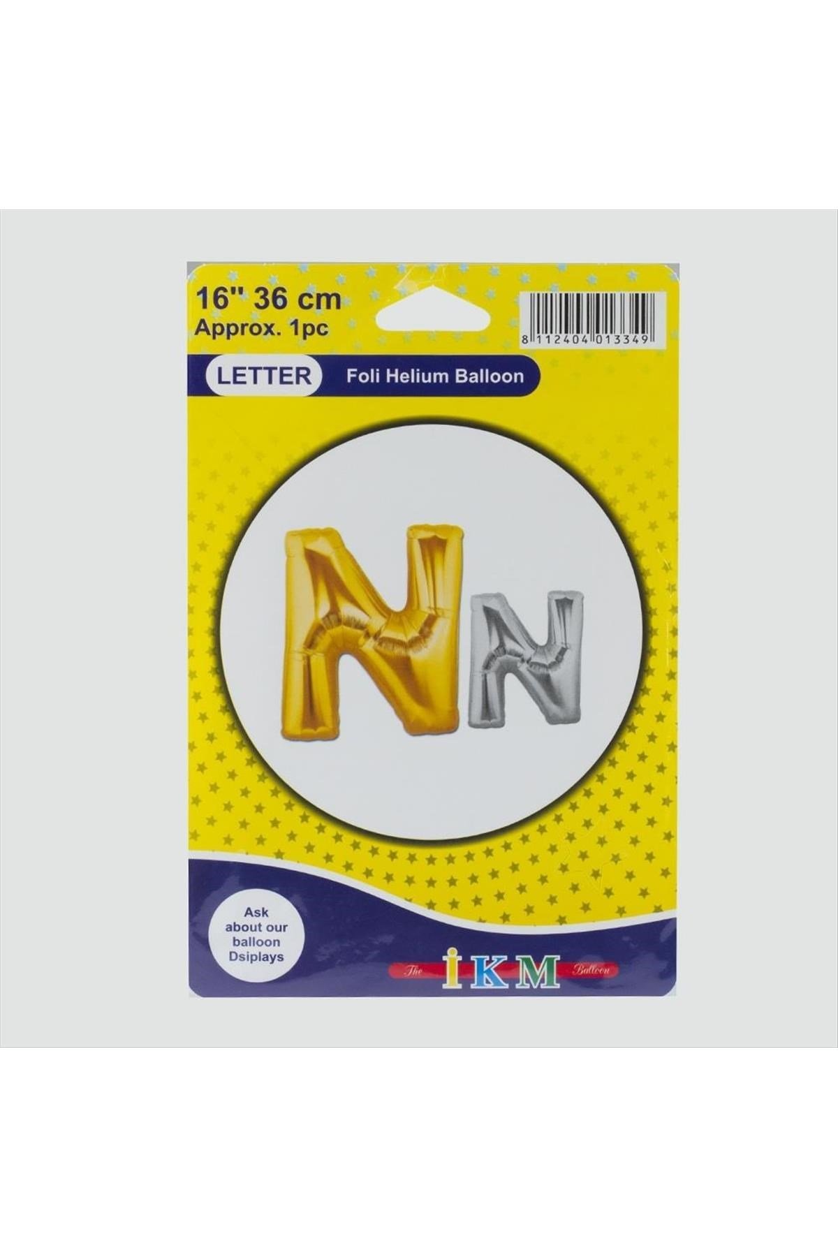 Gümüş Renkli 16*36 Harfli Folyo Balon
