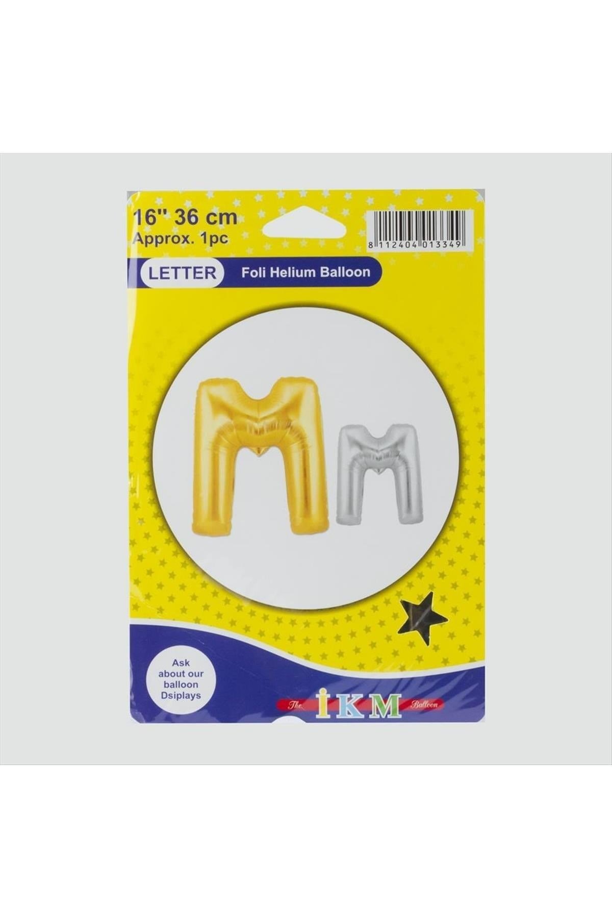 Gümüş Renkli 16*36 Harfli Folyo Balon