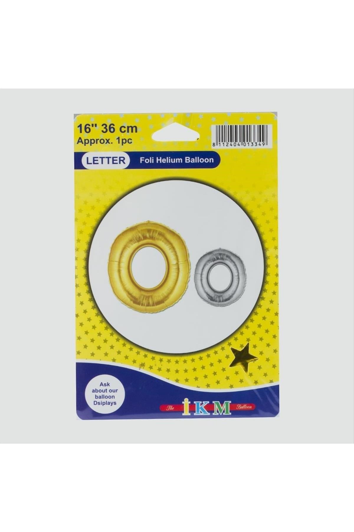 Gümüş Renkli 16*36 Harfli Folyo Balon