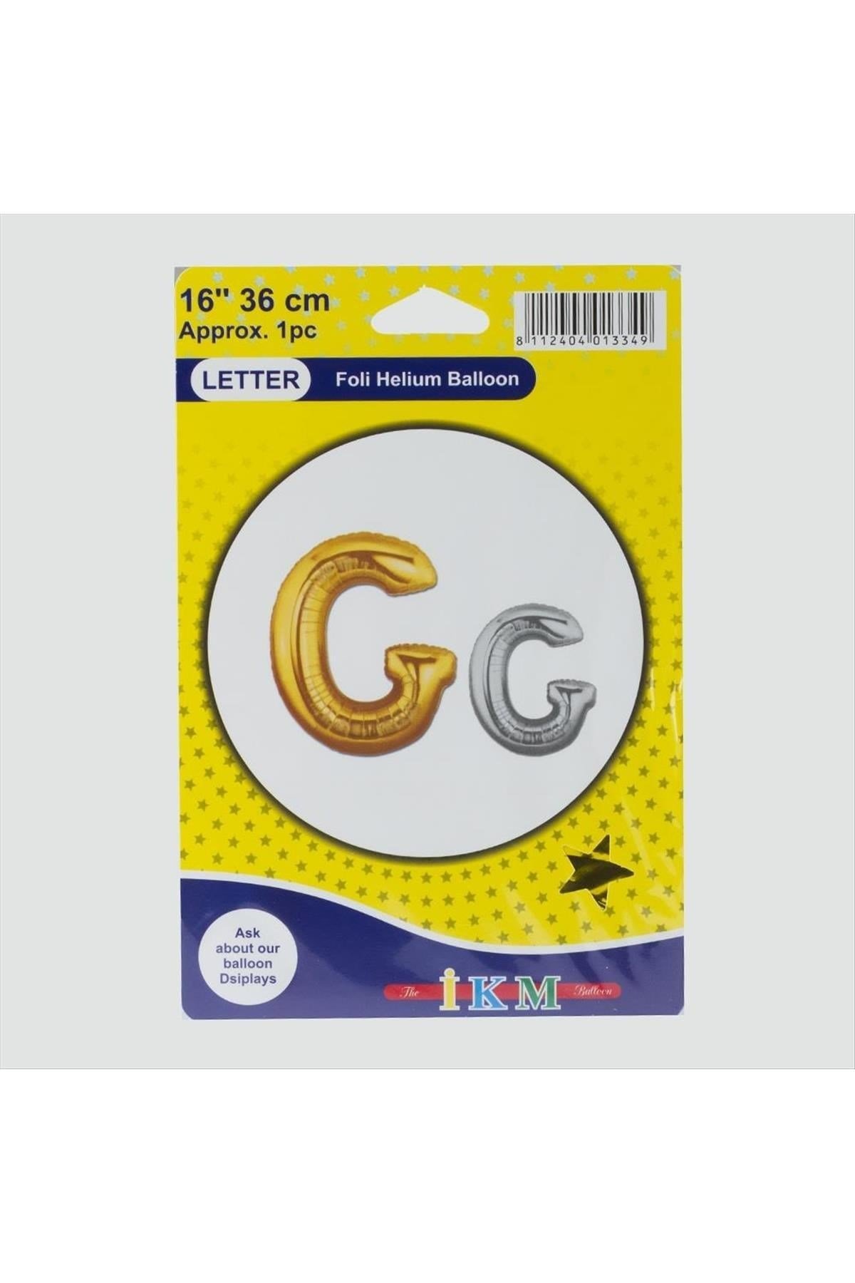 Gümüş Renkli 16*36 Harfli Folyo Balon