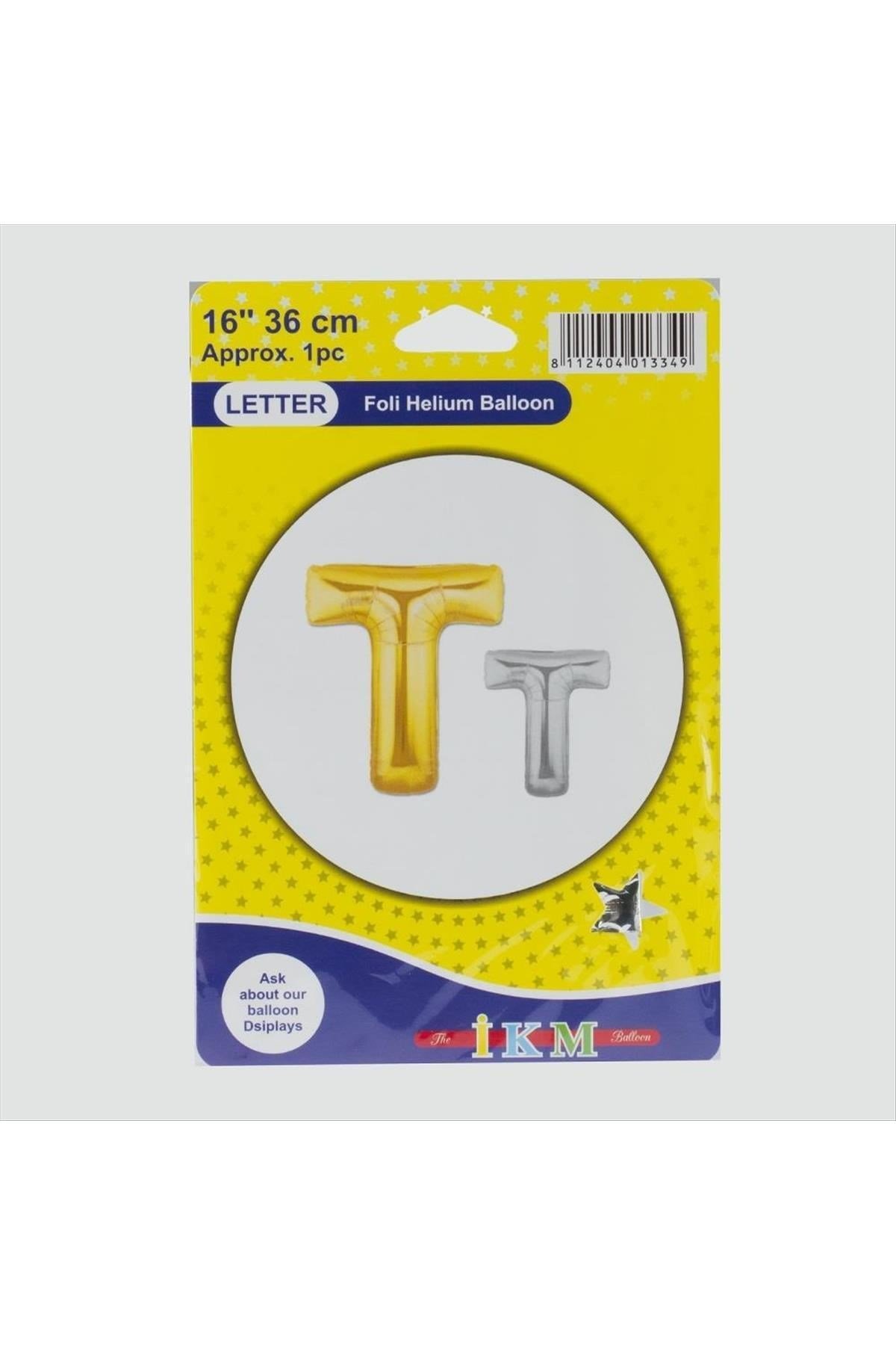 Gümüş Renkli 16*36 Harfli Folyo Balon