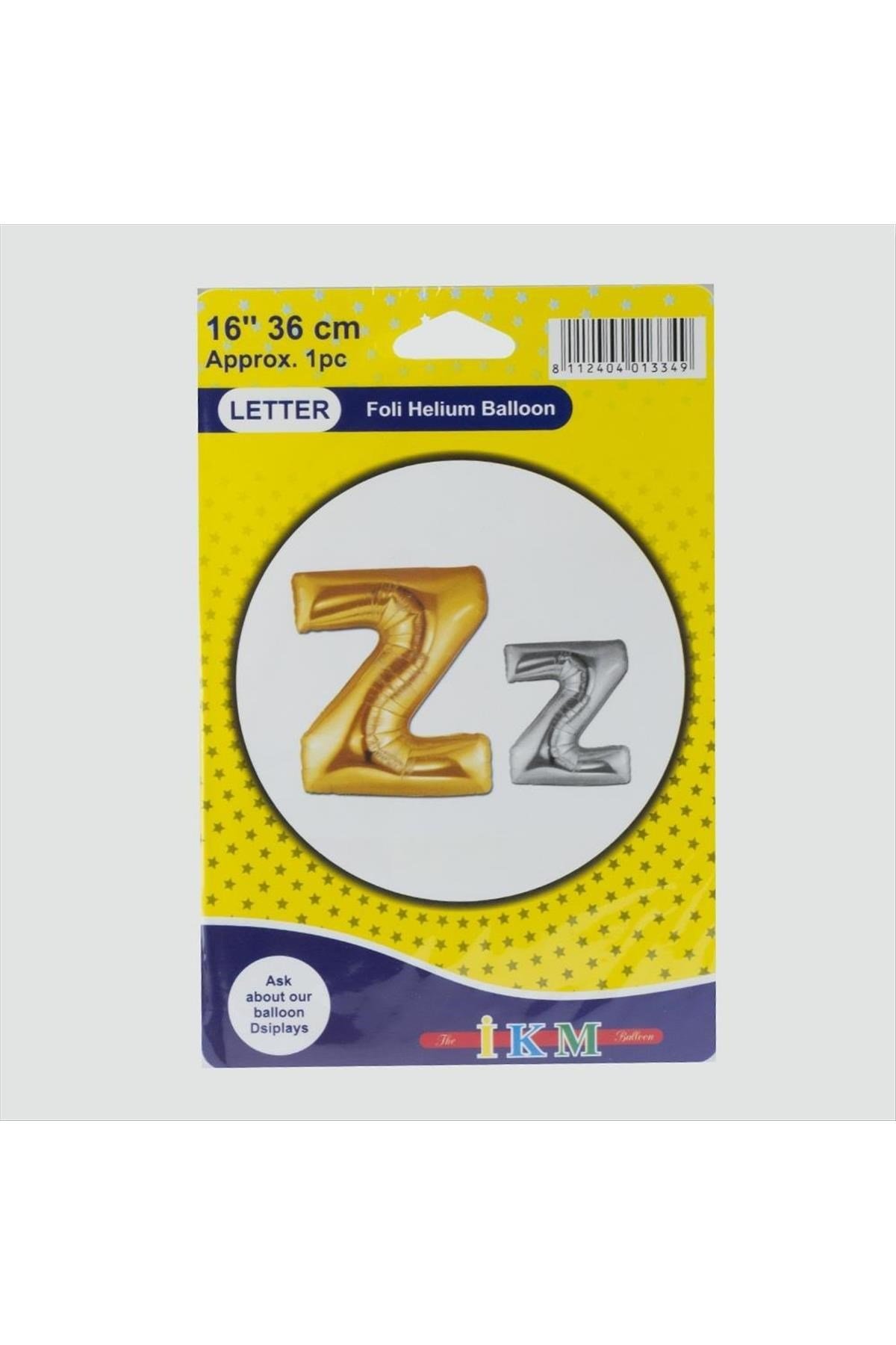 Gümüş Renkli 16*36 Harfli Folyo Balon