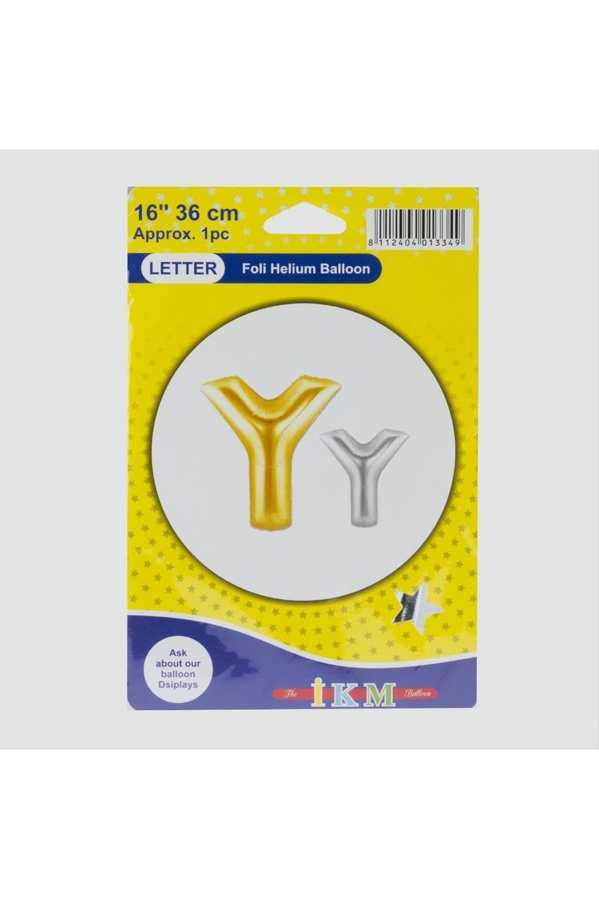 Gümüş Renkli 16*36 Harfli Folyo Balon