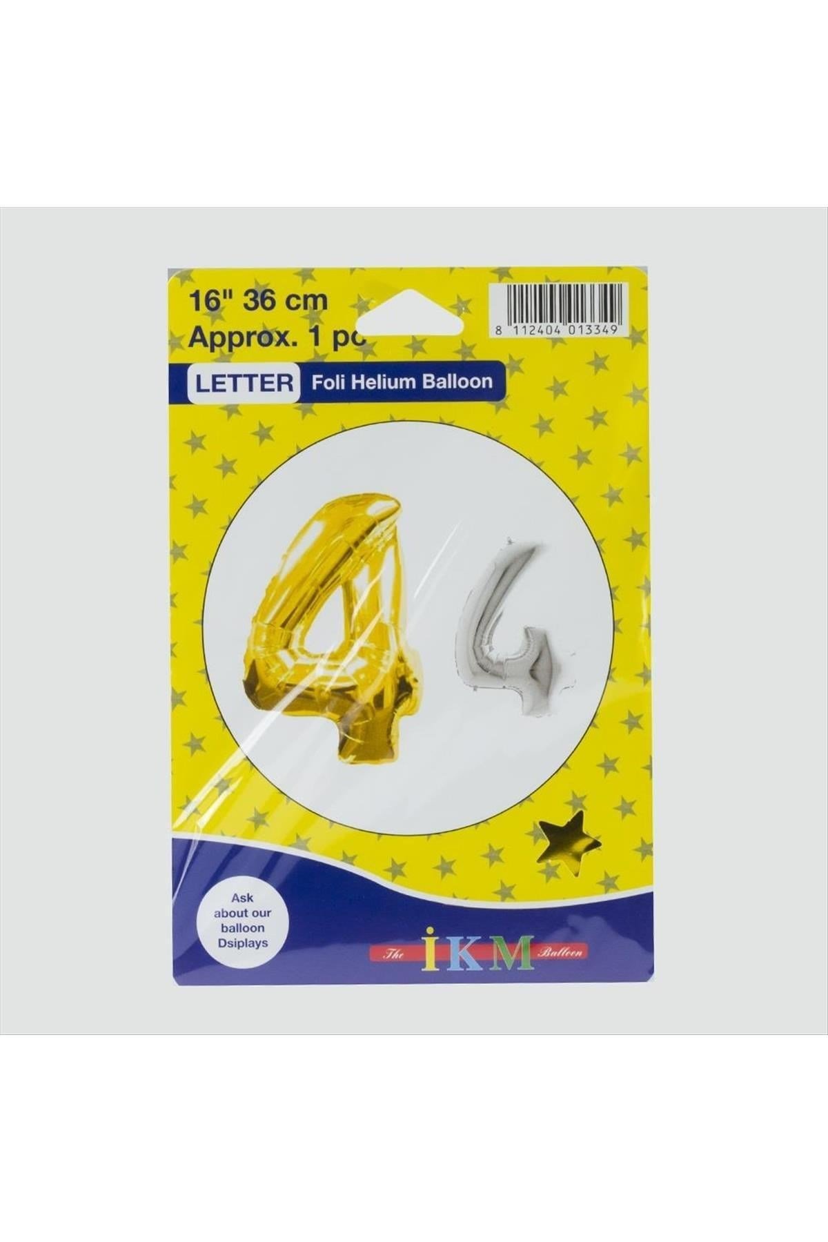 Gümüş Renkli 16*36 Rakam Folyo Balon