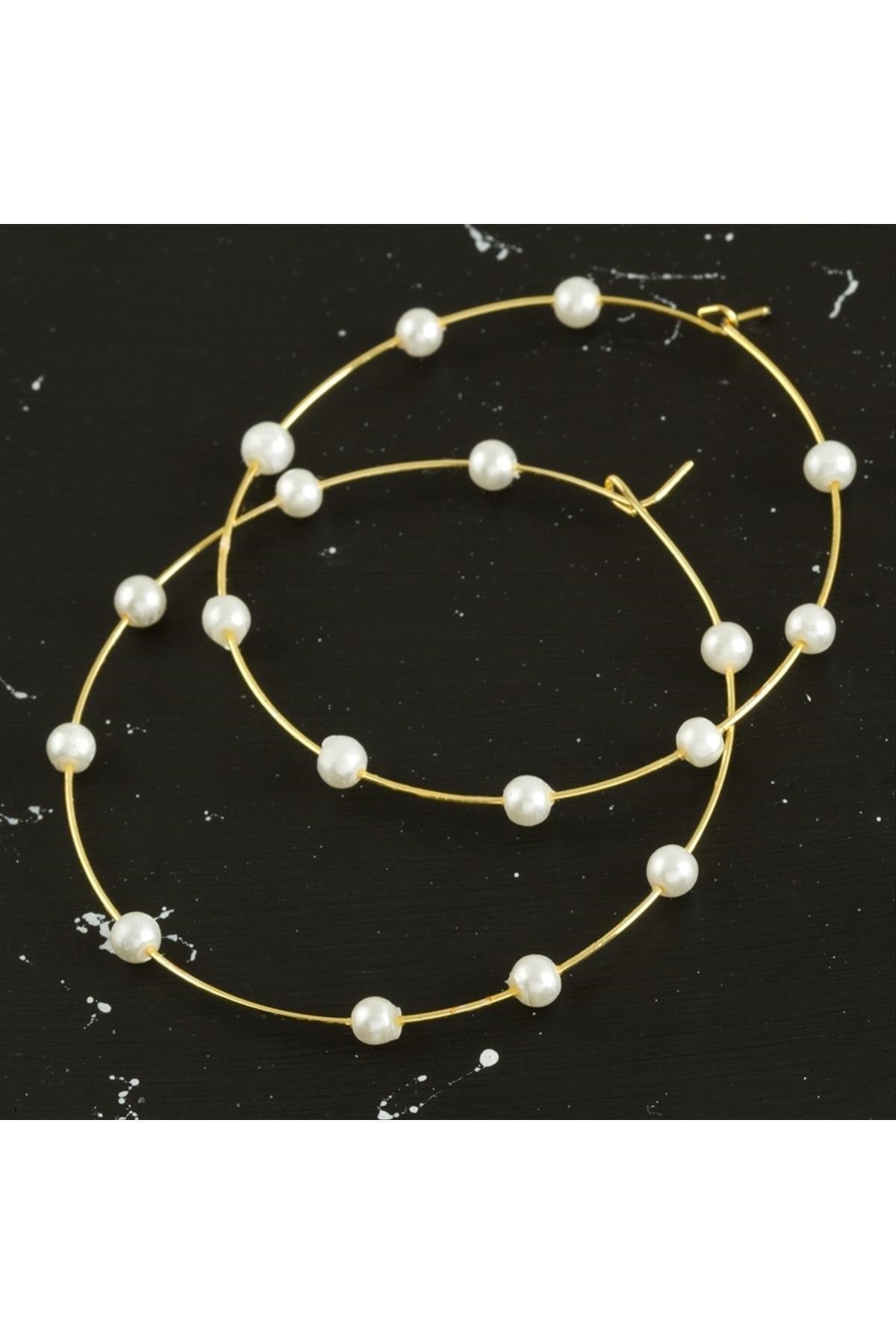 Halka İnci Küpe 5 cm