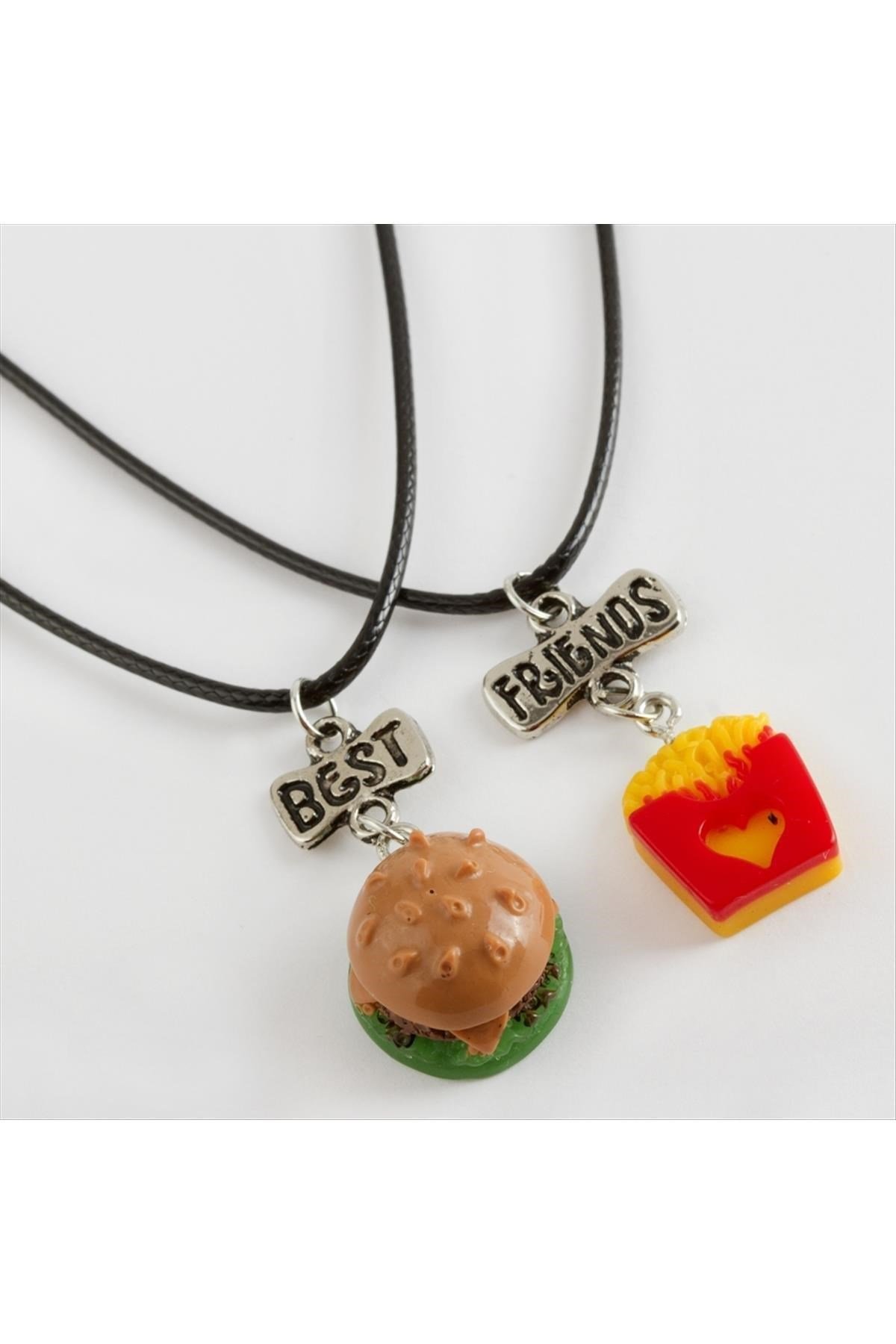 Hamburger Arkadaşlık Kolyeleri (Çift Kolye)