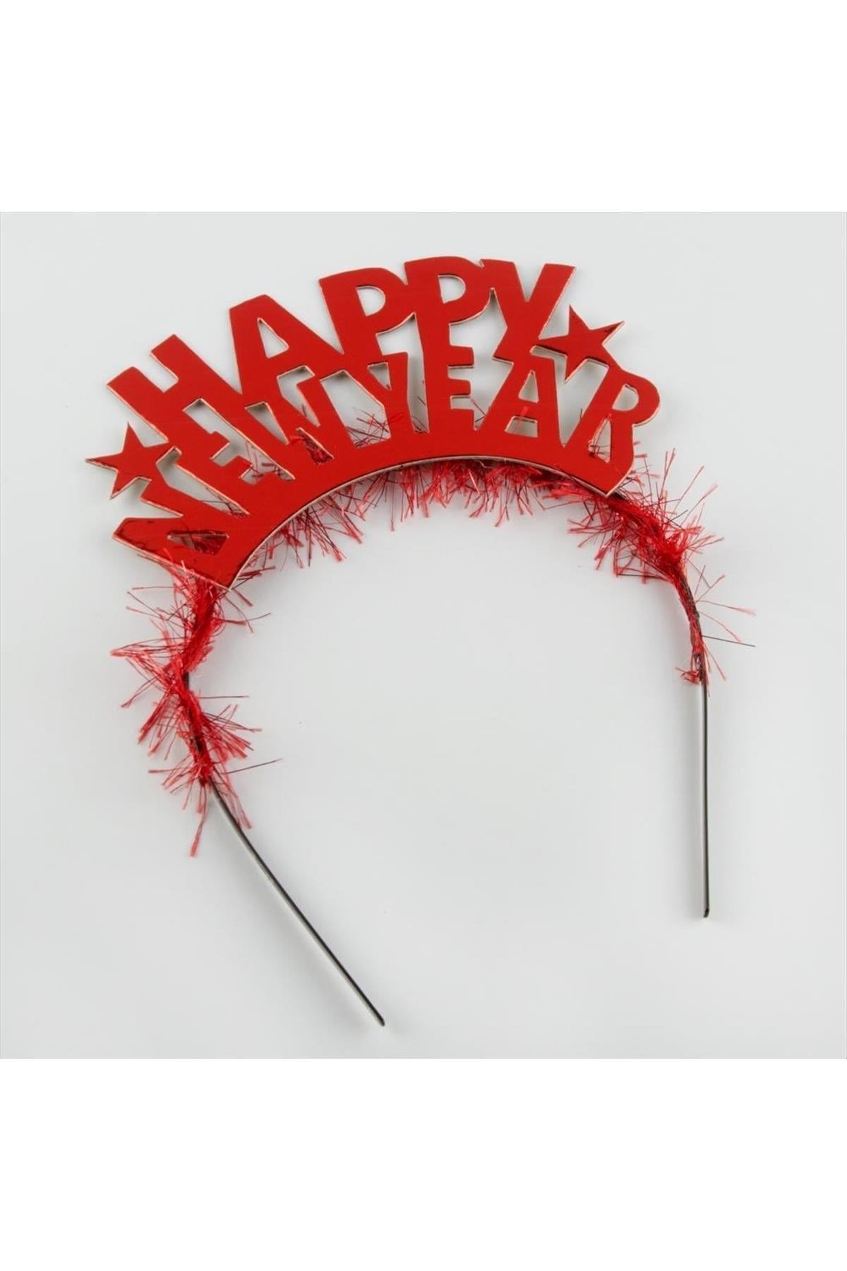 Happy New Year Yazılı Metal Parti Taçı