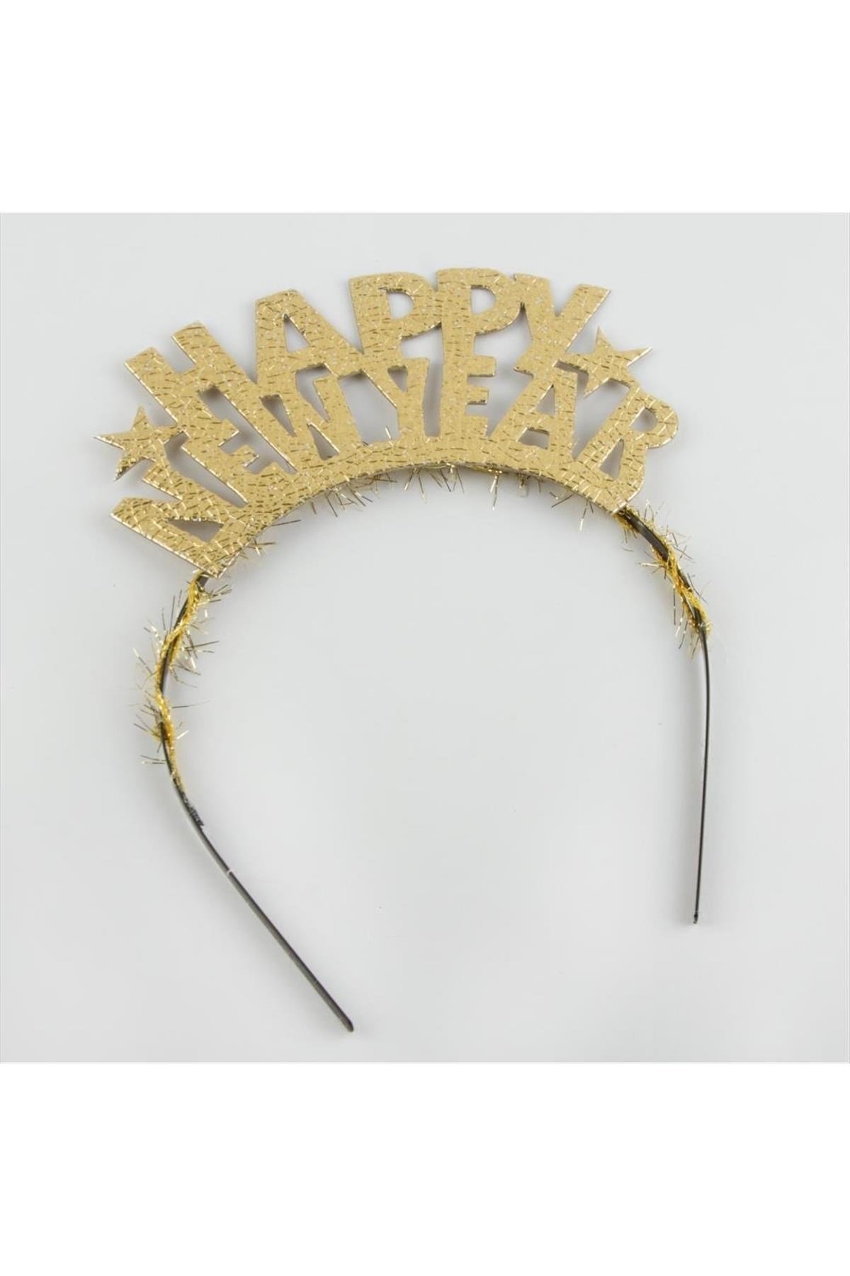 Happy New Year Yazılı Metal Parti Taçı