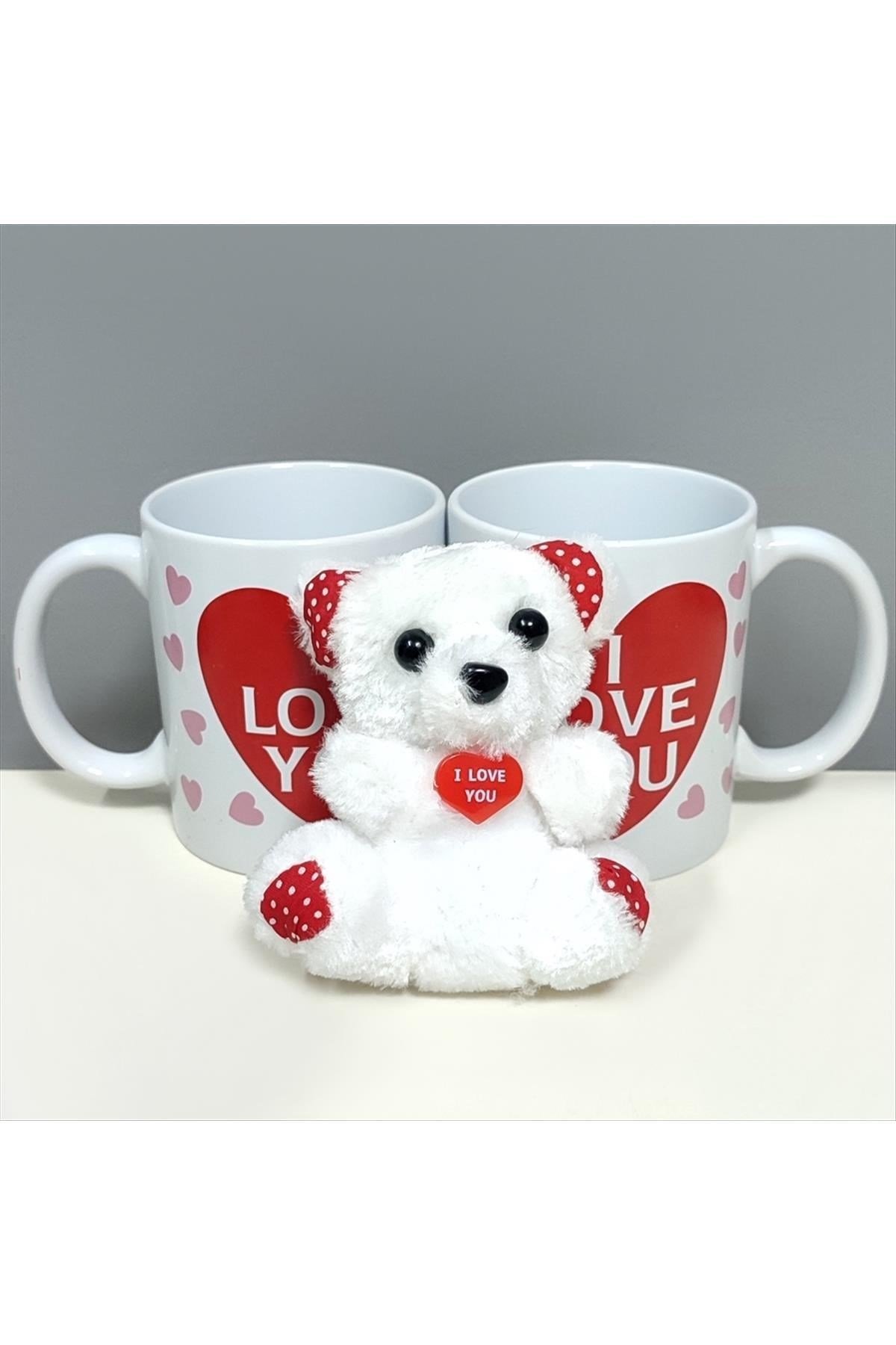 I Love You Ayıcıklı Kupa Bardak Set