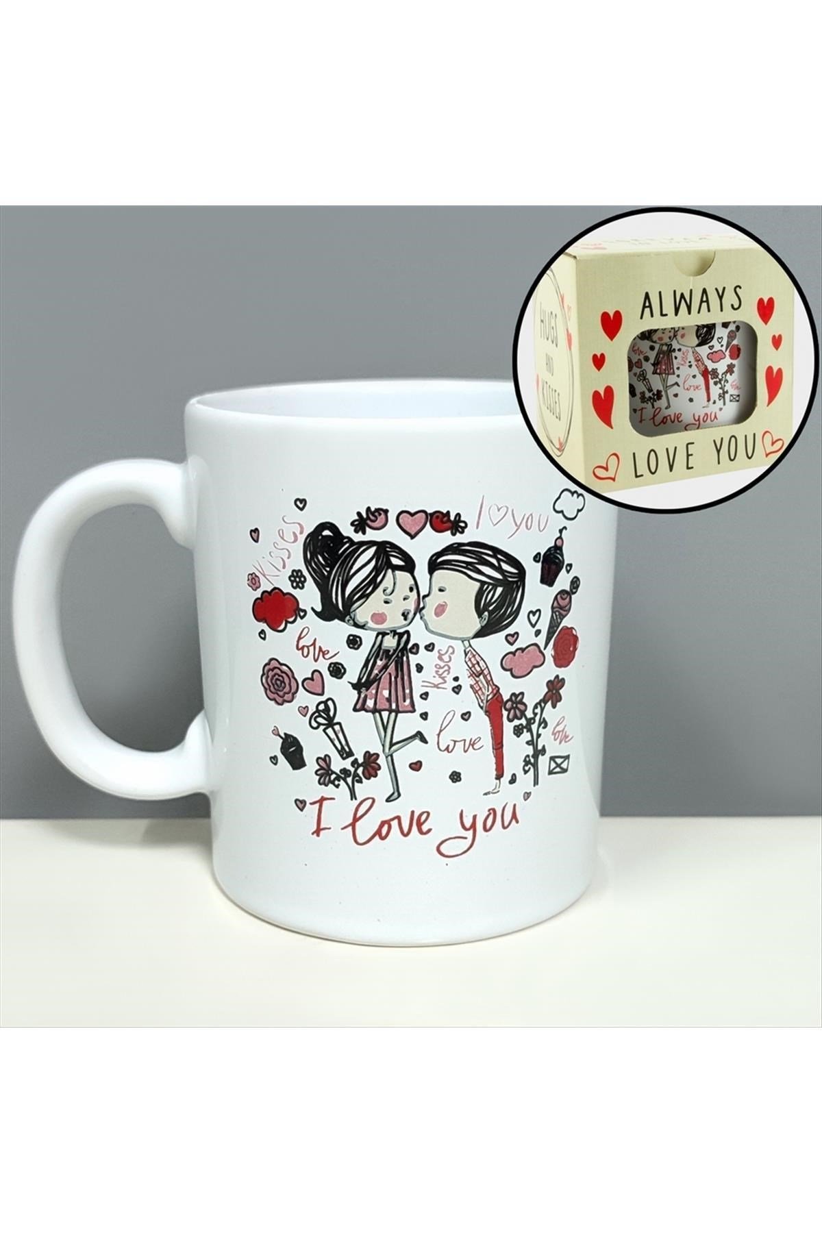 I Love You Çift Kupa Bardak