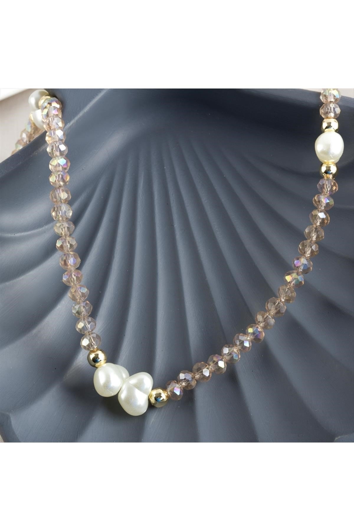 İnci Kristal Boncuk Kolye