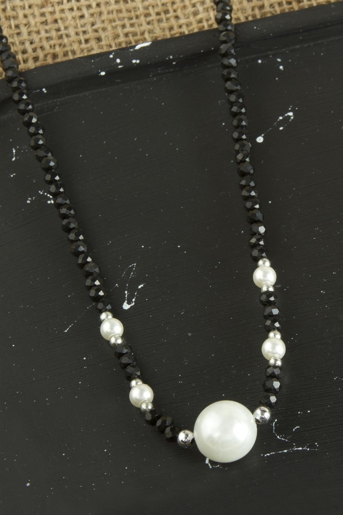 İnci Kristal Kolye