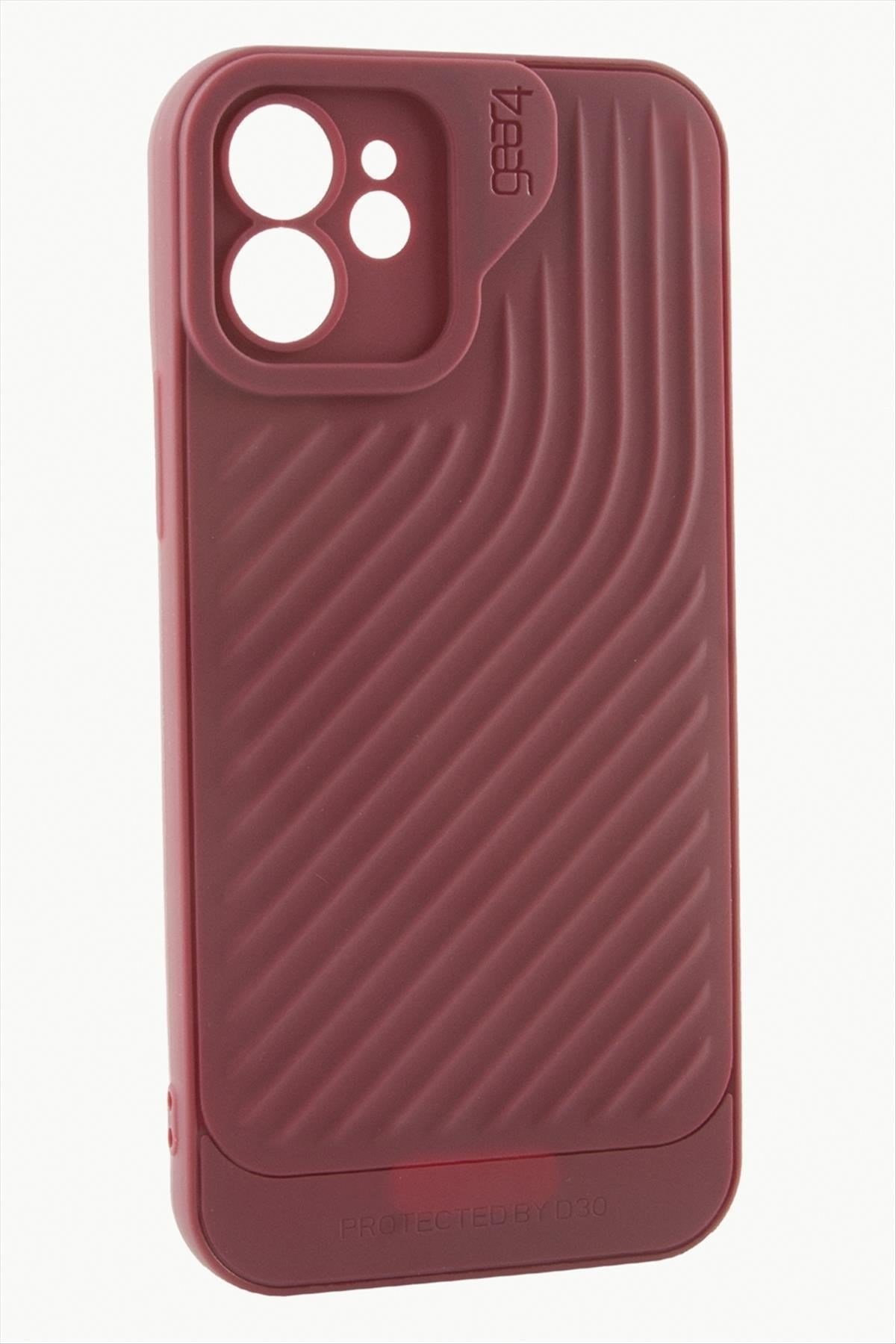 iPhone 12 6.1 Çizgili Lüx Gear Silikon Kılıf