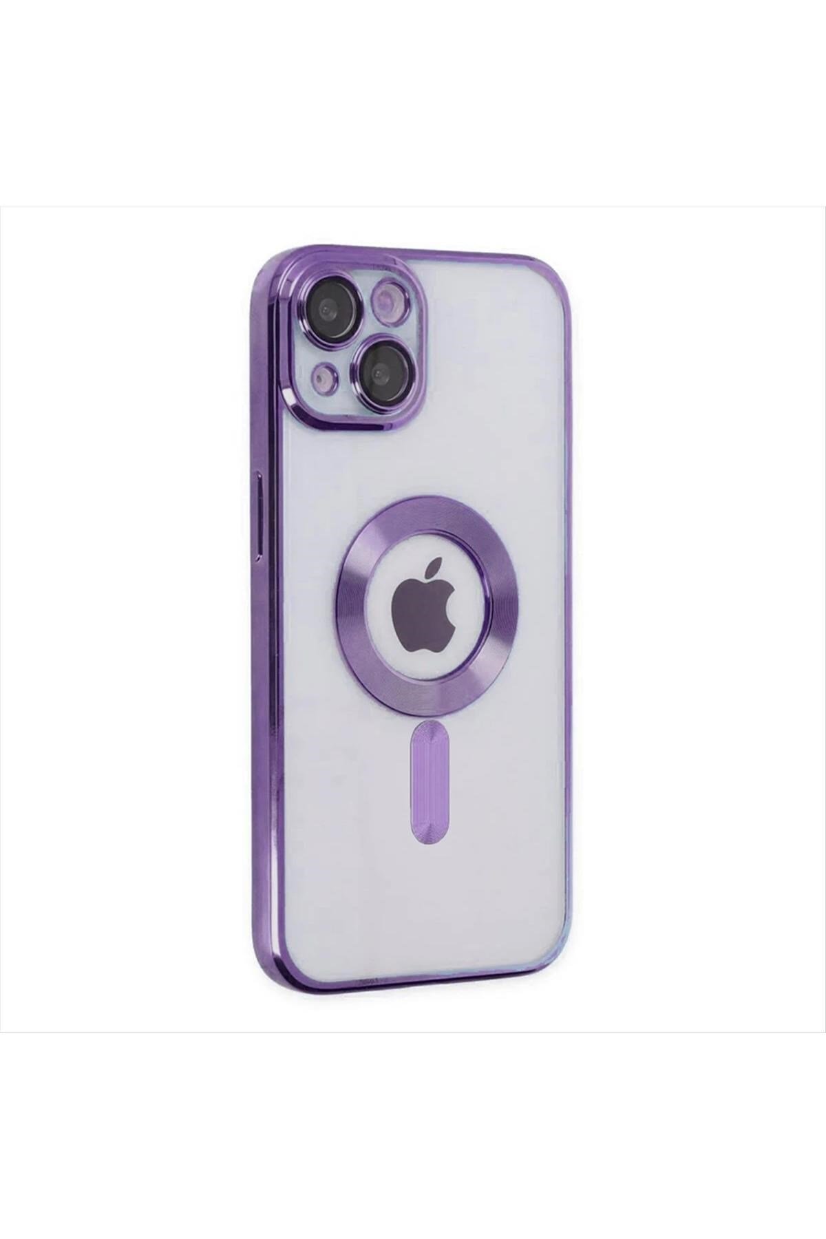 iPhone 13 Lüx Magsaff Lazer Silikon Kılıf (Kamera Korumalı)