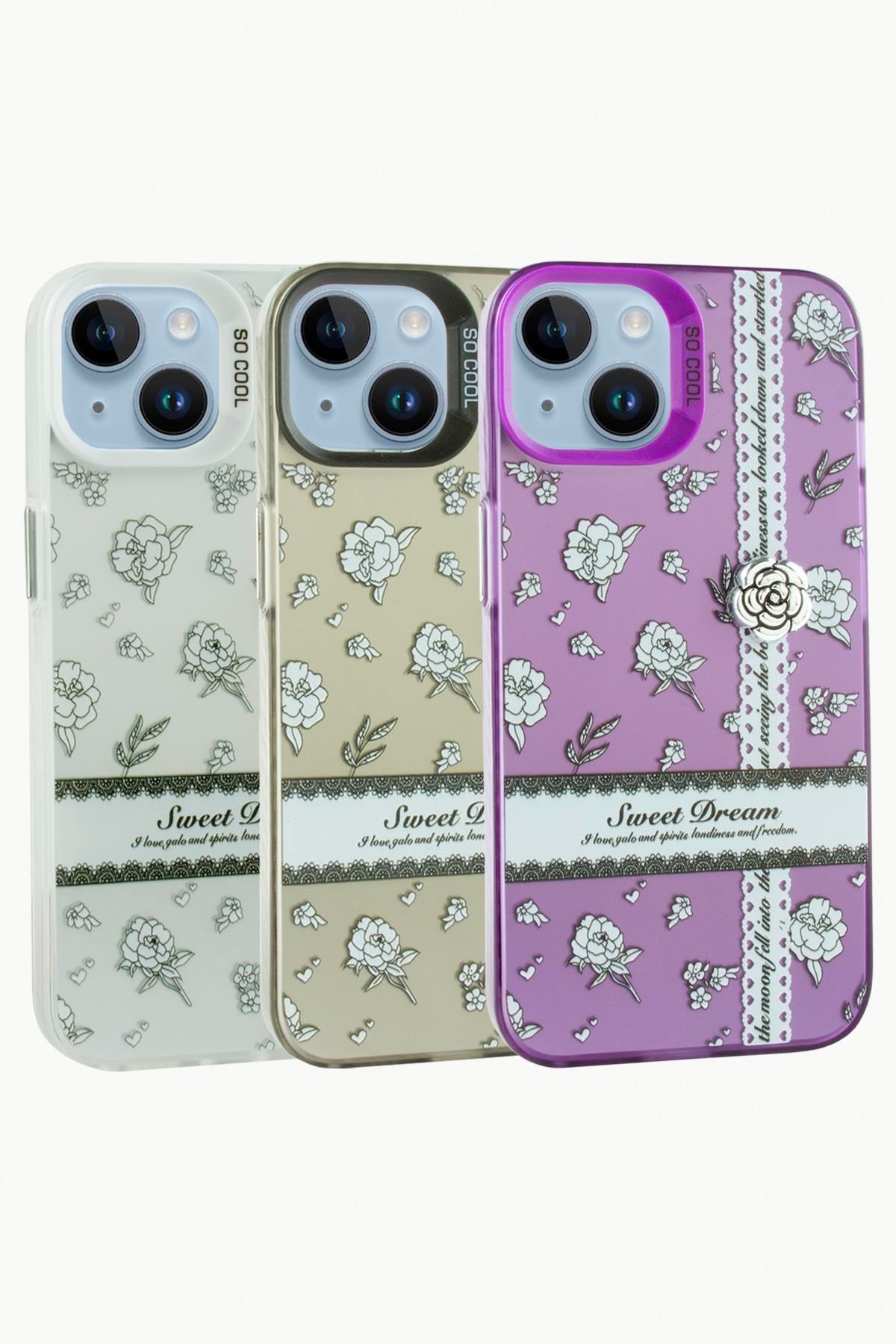 iPhone 14 Gül Lüx Sweet Silikon Kılıf