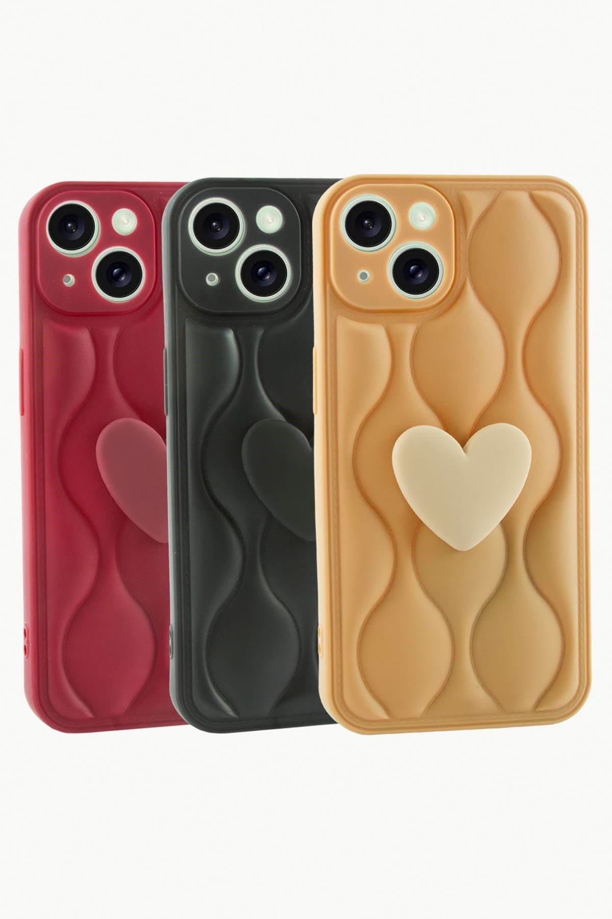 iPhone 15 Kalpli Lüx Silikon Kılıf