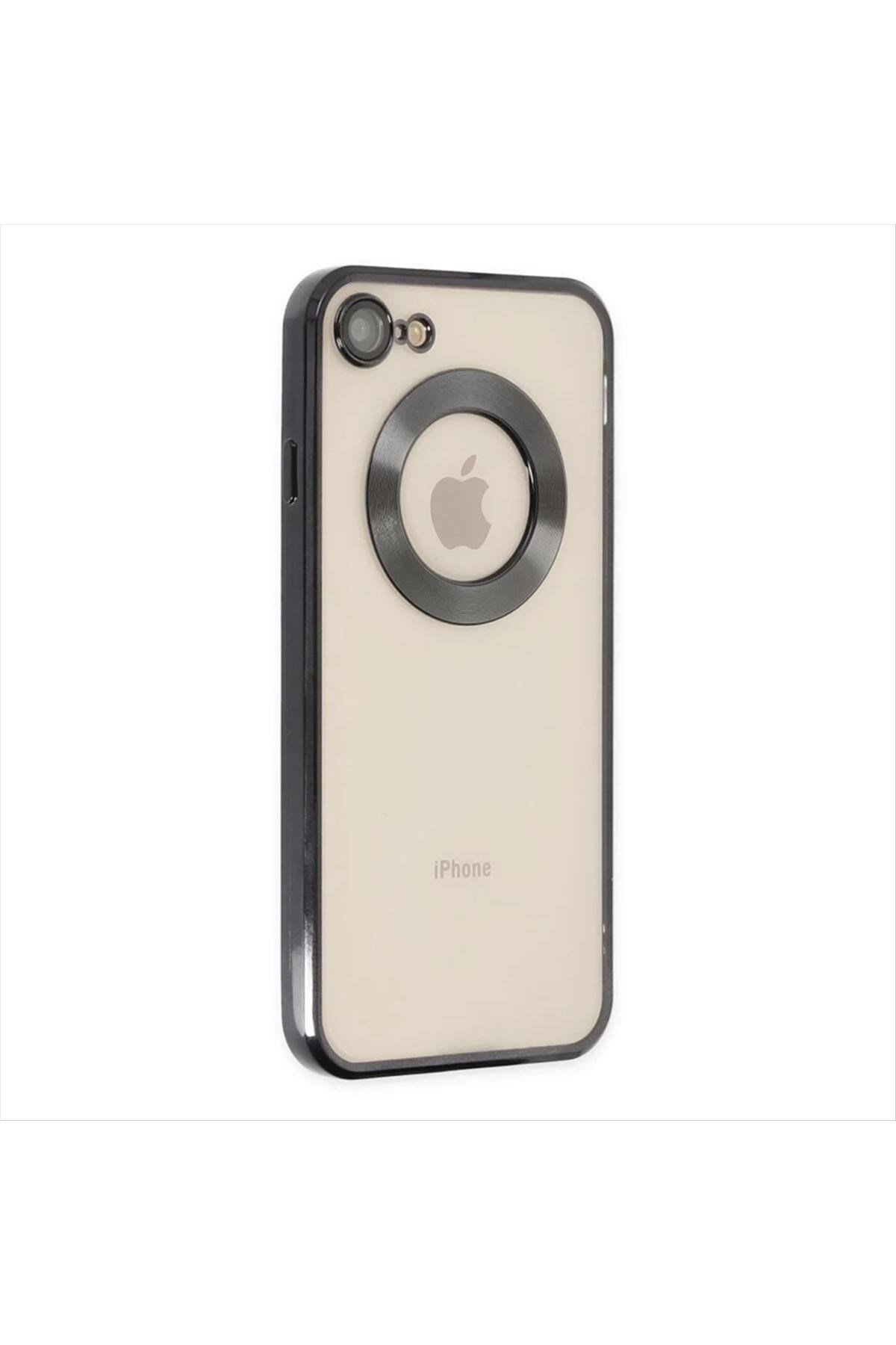 iPhone 7/8 SE Lüx Lensli Lazer Silikon Kılıf (Kamera Korumalı)
