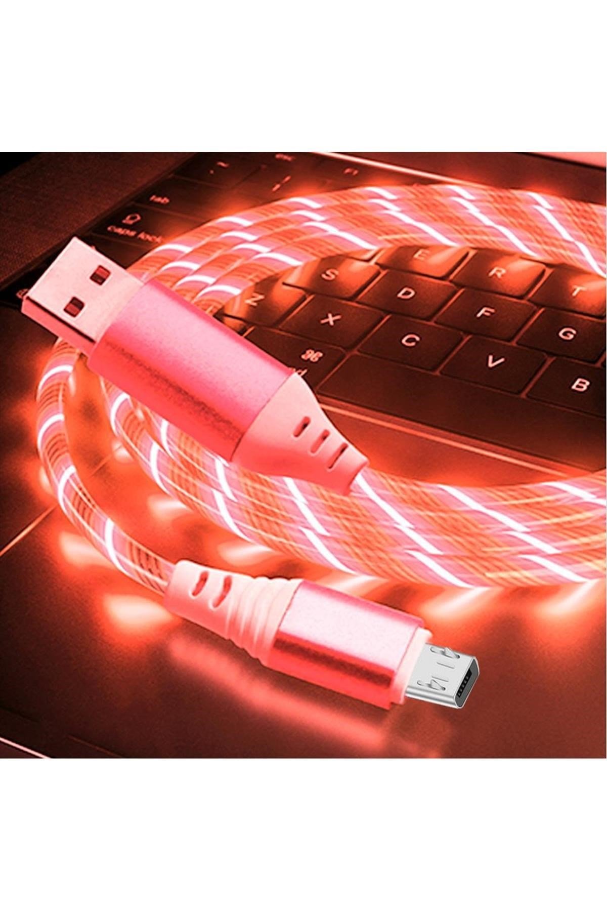 Işıklı Android USB Data Şarj Kablosu