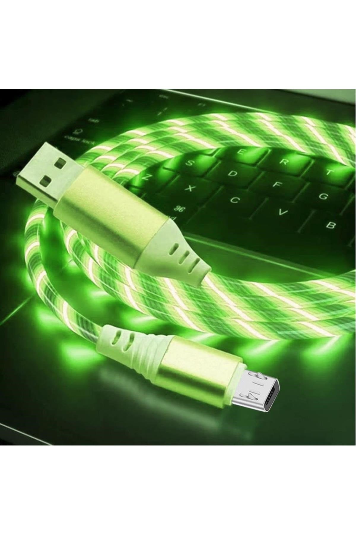 Işıklı Android USB Data Şarj Kablosu