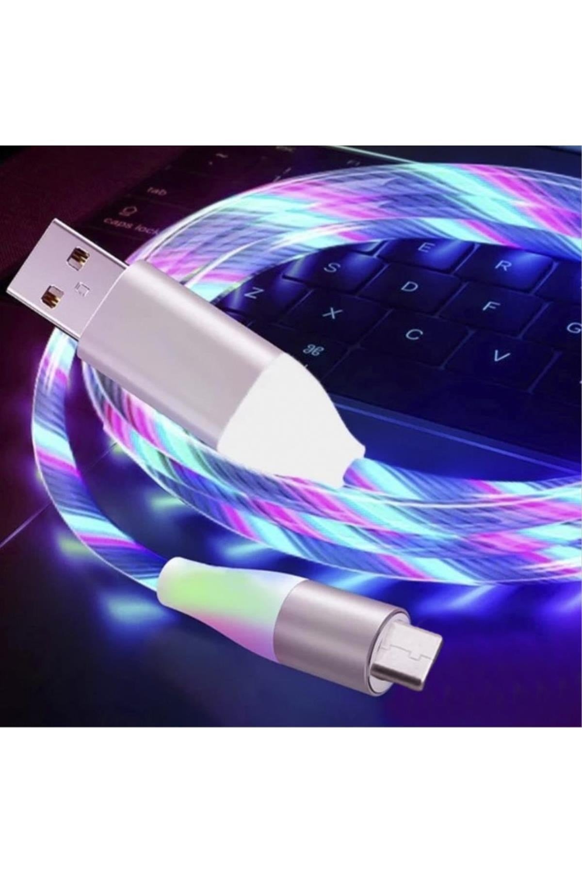 Işıklı Type-C USB Data Şarj Kablosu