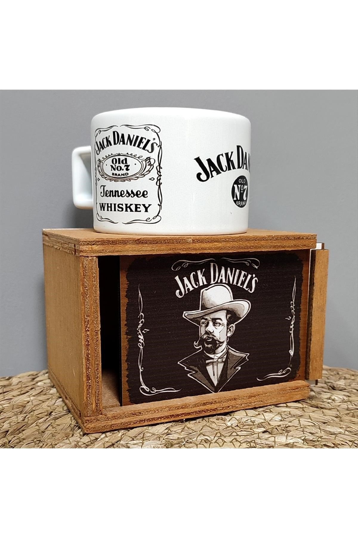 Jack Daniels Ahşap Kutulu Kupa