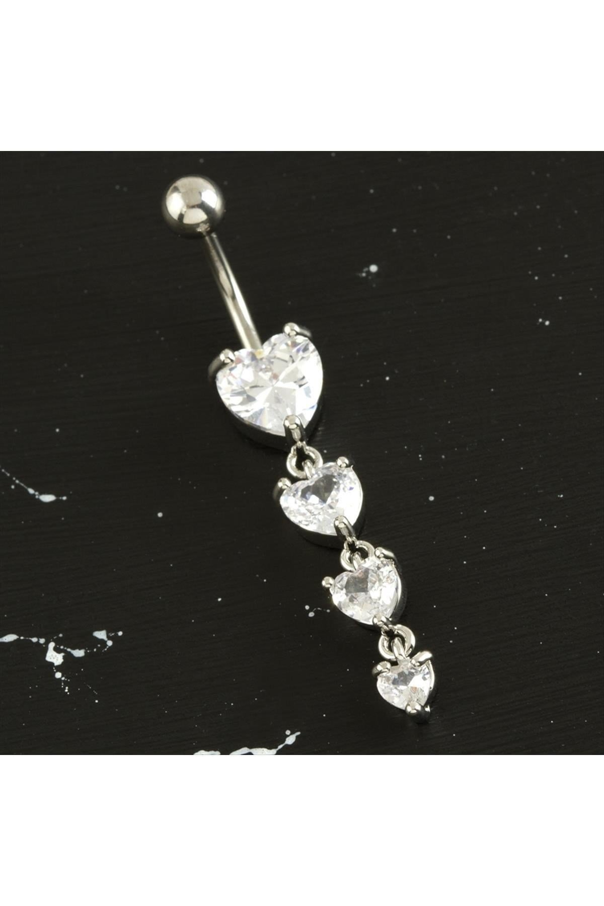 Kalp Çelik Göbek Piercing