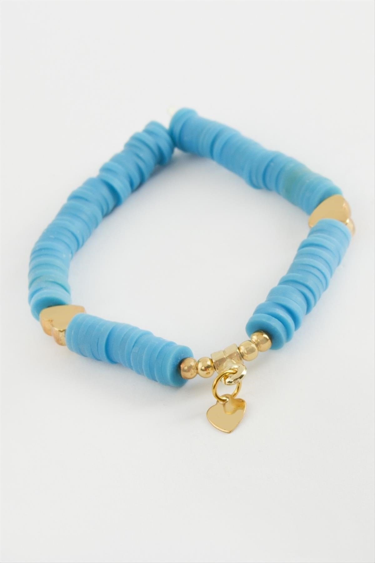 Kalp Fimo Boncuk Bileklik