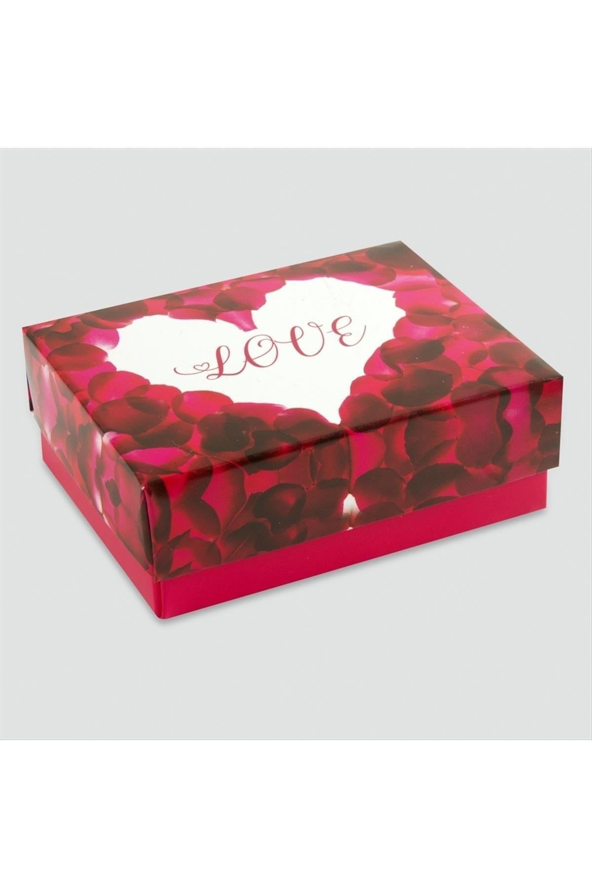 Kalp Love Yazılı Set Kolye Kutusu