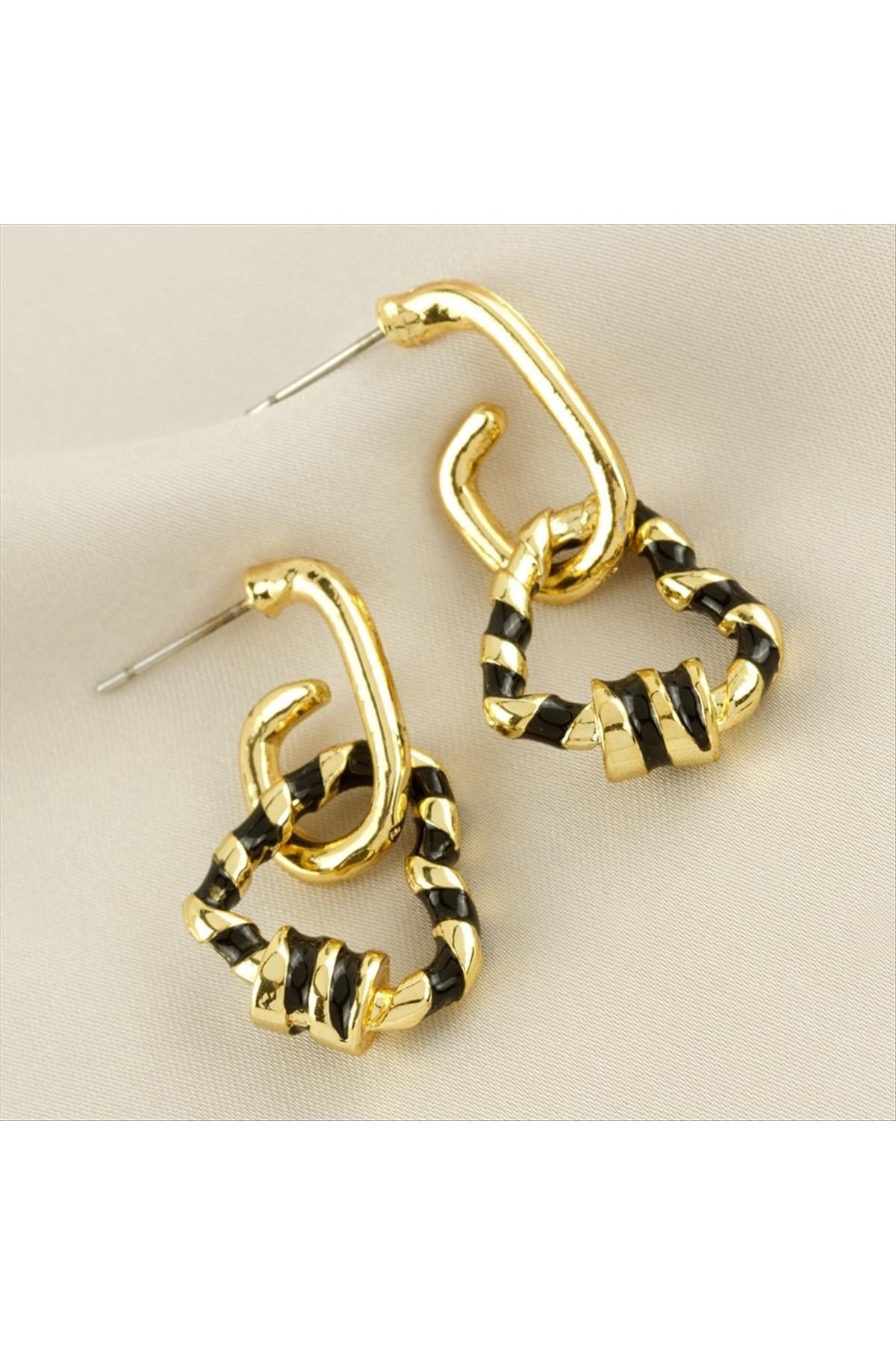 Kalp Mineli Küpe 3 cm Küçük